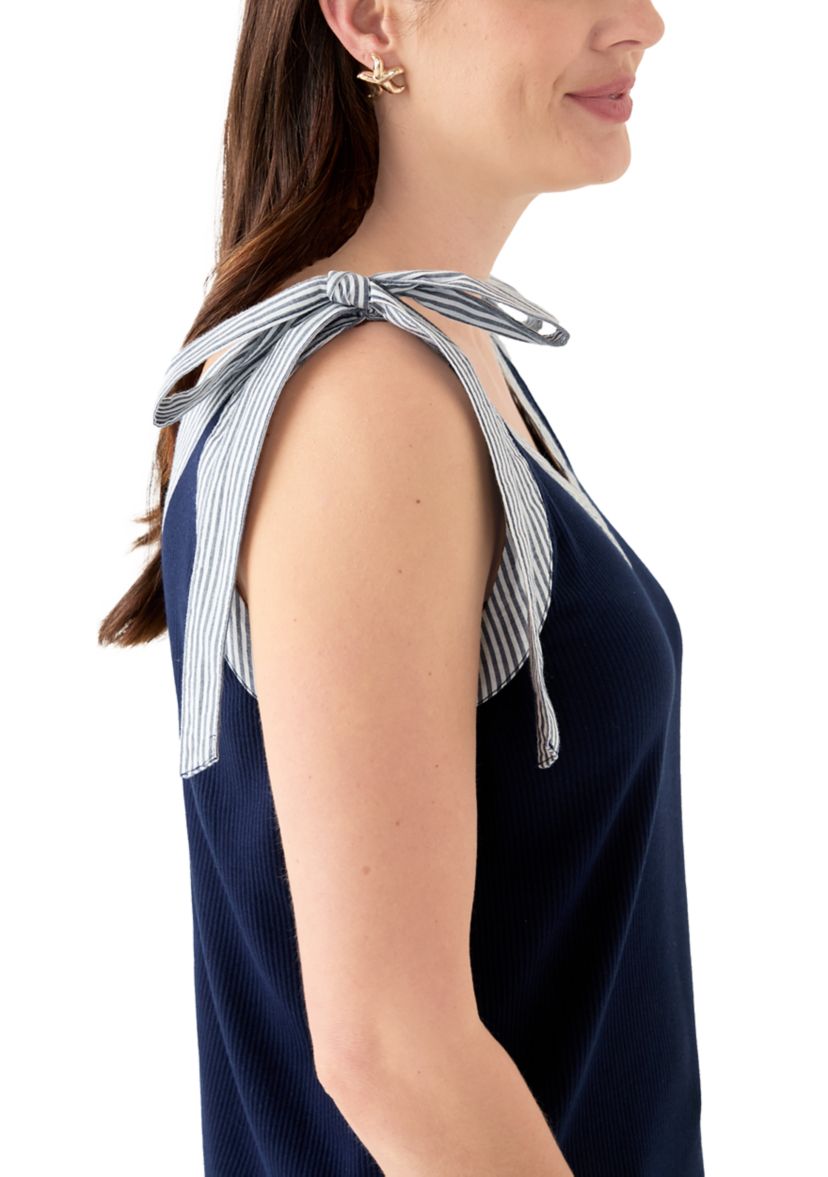 Womens Bow Strap Tank Top