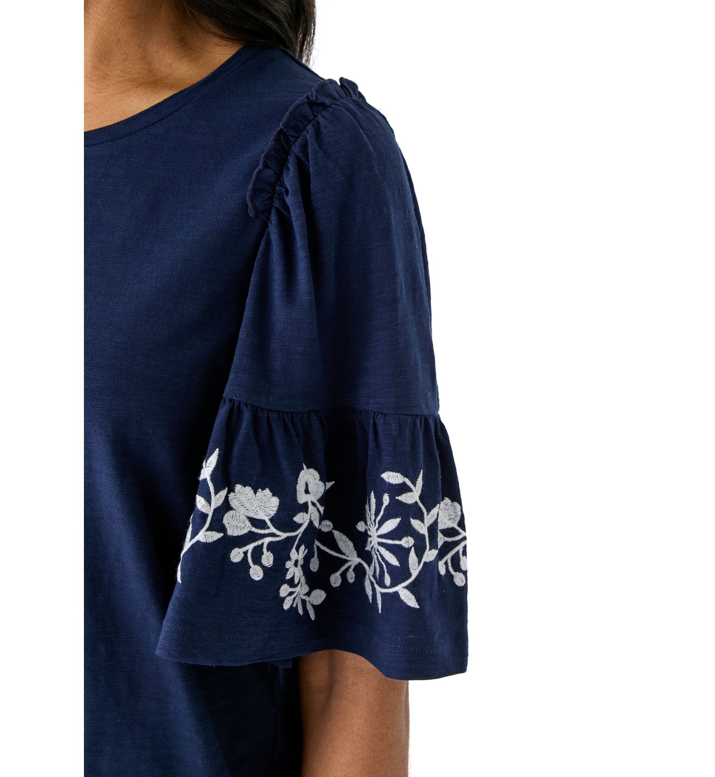 Womens Flutter Sleeve Top