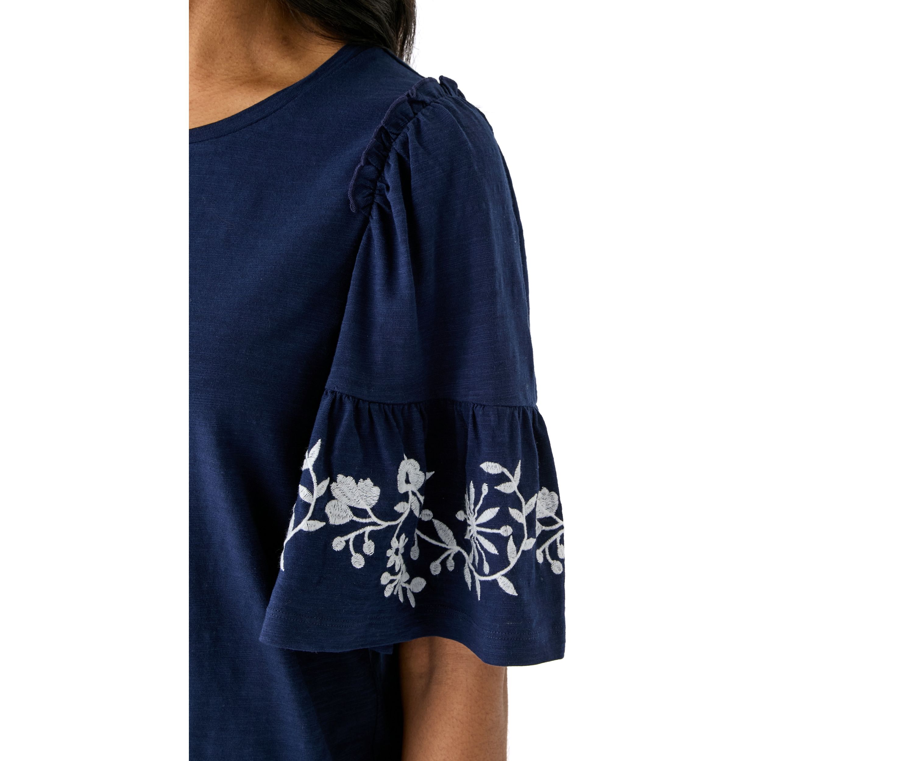 Womens Flutter Sleeve Top