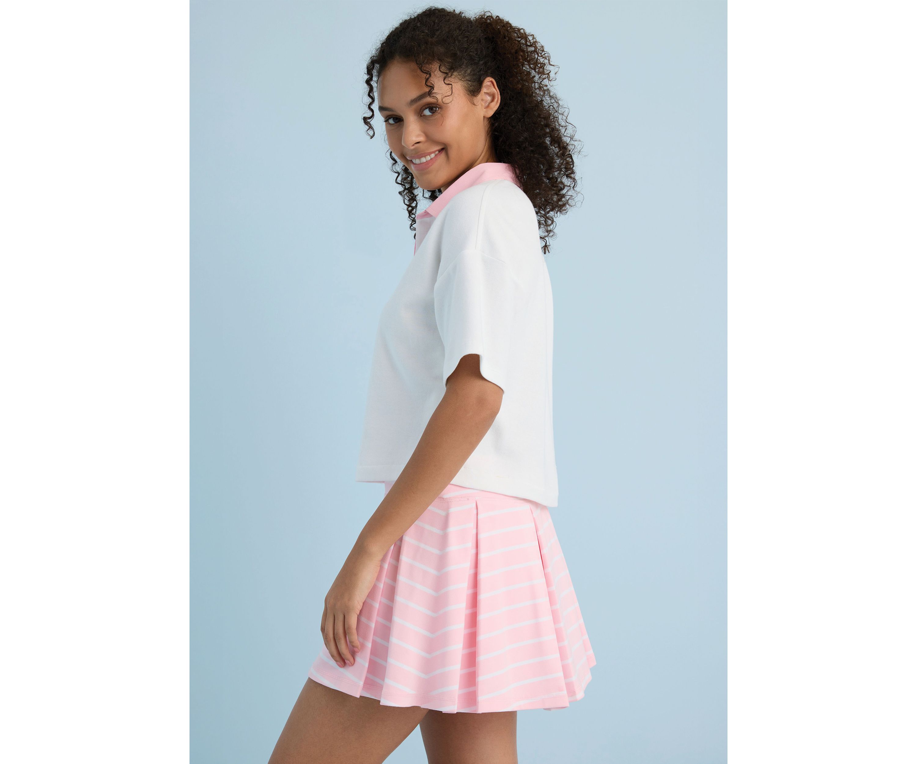 Sewing Down South x Crown & Ivy™ Jonnie Short Sleeve Boxy Rugby Polo