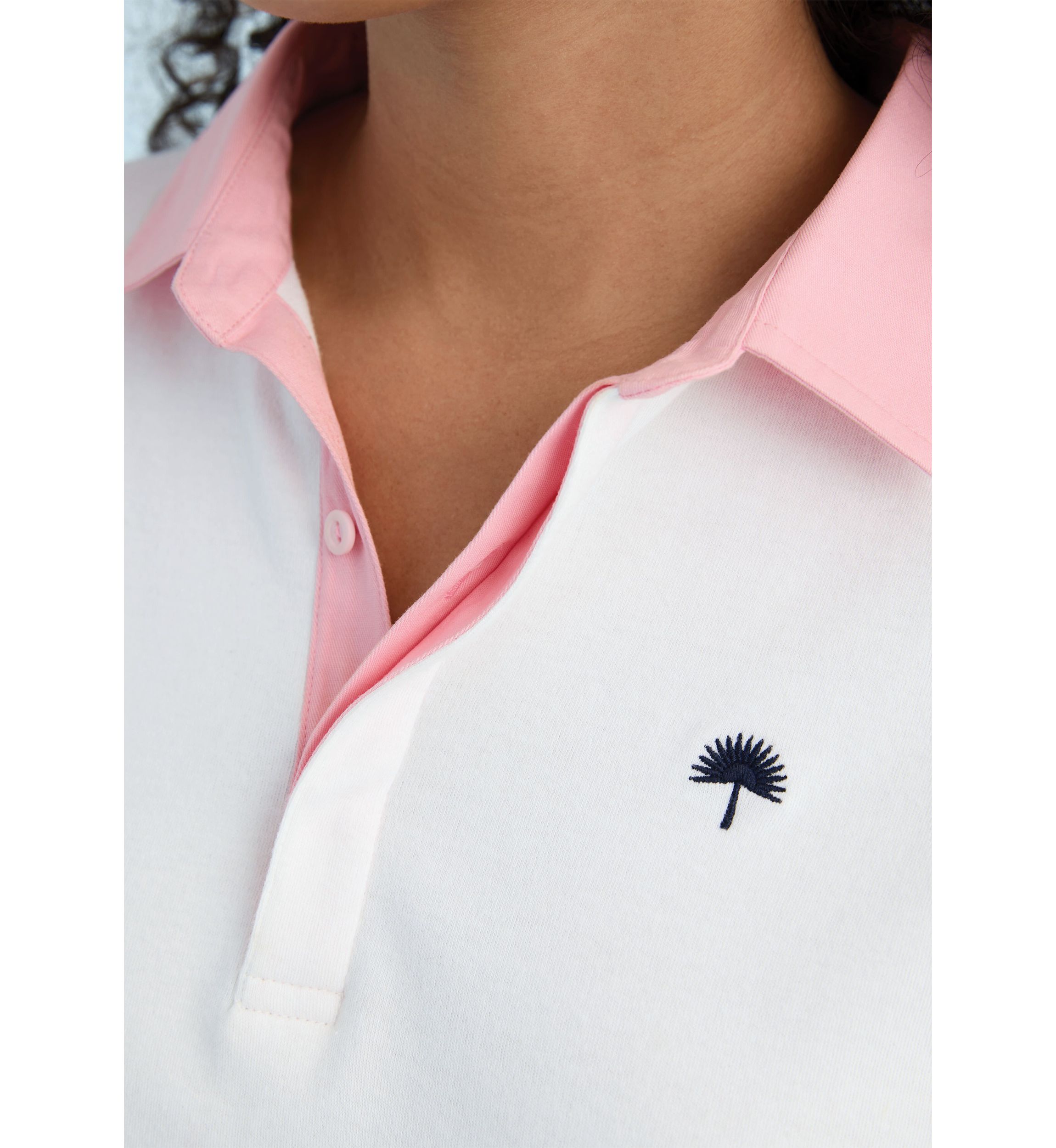 Sewing Down South x Crown & Ivy™ Jonnie Short Sleeve Boxy Rugby Polo