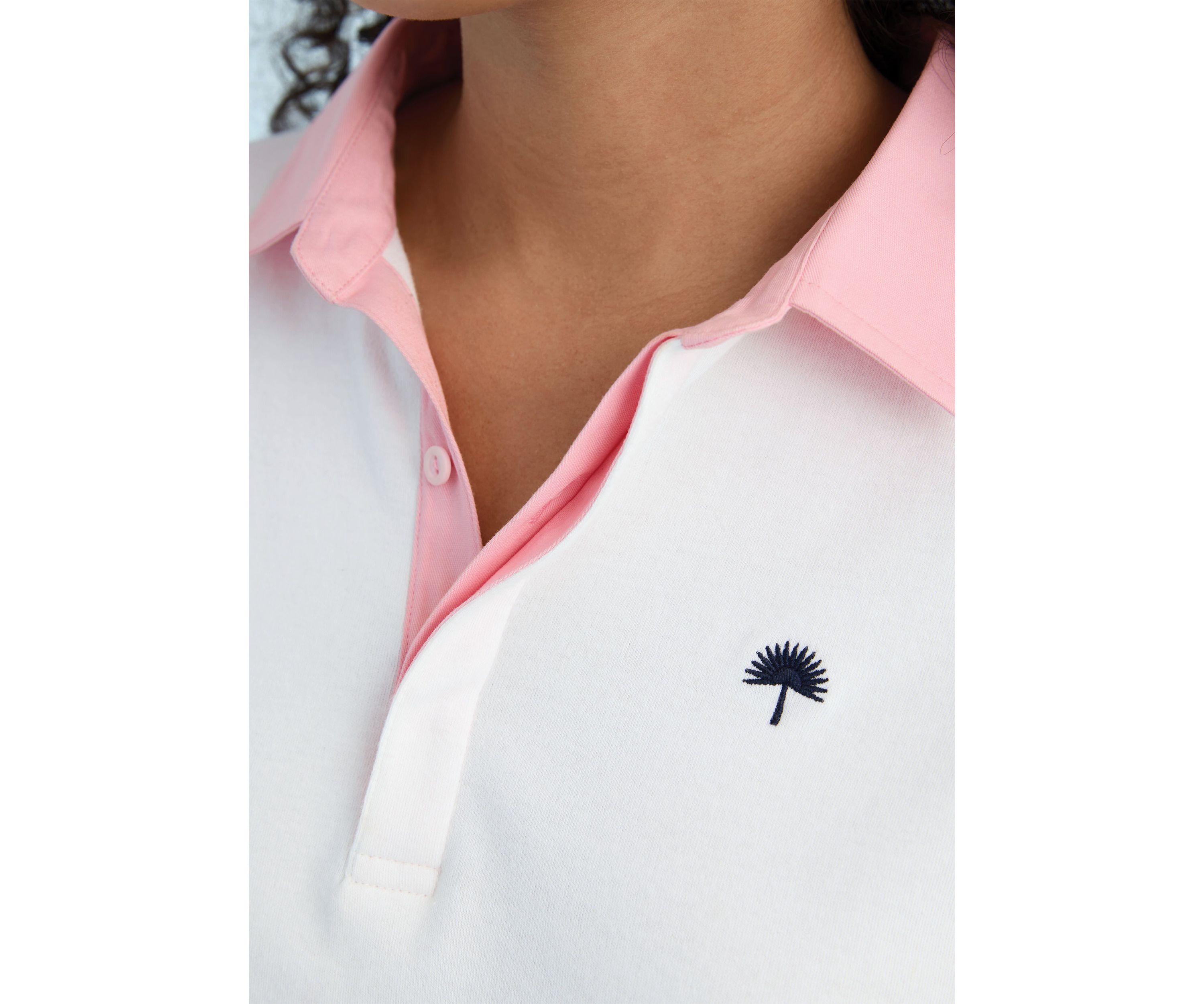Sewing Down South x Crown & Ivy™ Jonnie Short Sleeve Boxy Rugby Polo