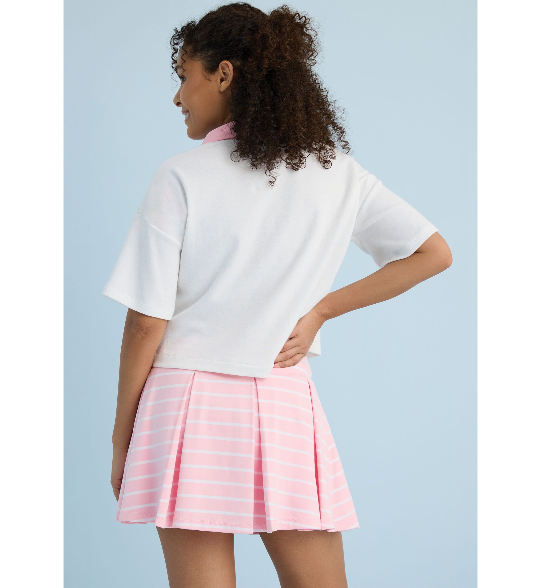 Sewing Down South x Crown & Ivy™ Jonnie Short Sleeve Boxy Rugby Polo