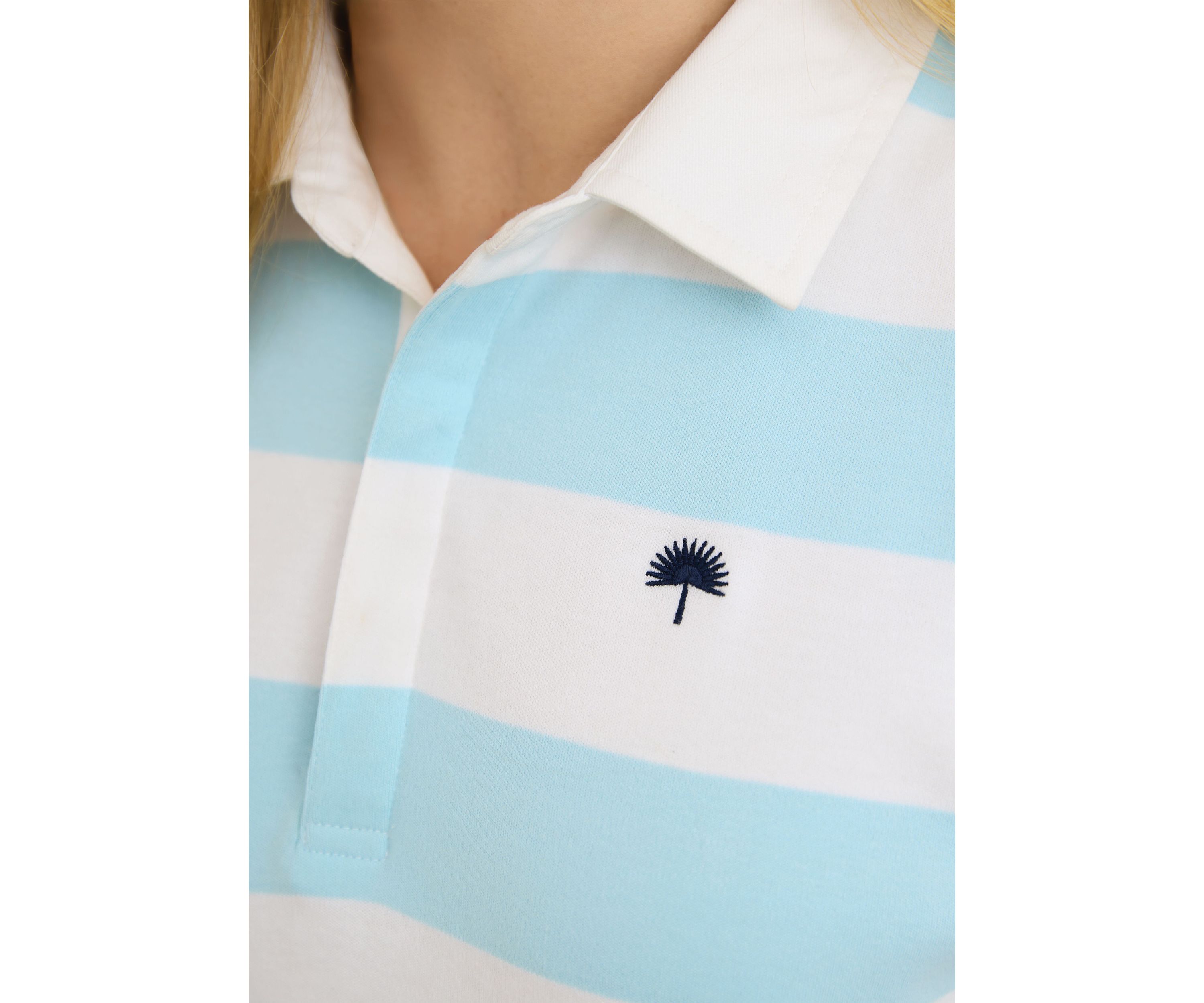  Sewing Down South x Crown & Ivy™ Jonnie Short Sleeve Boxy Rugby Polo