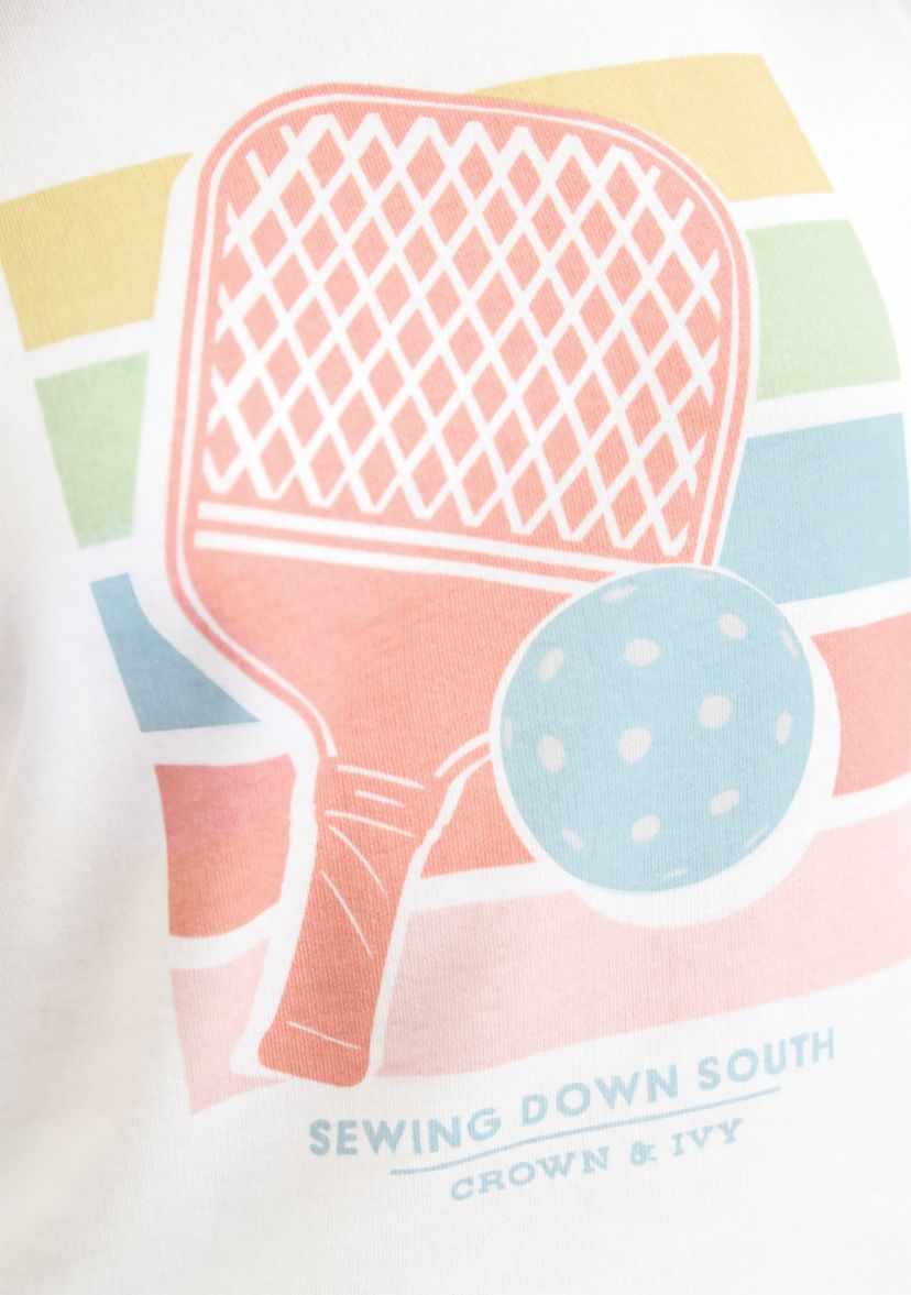 Sewing Down South x Crown & Ivy™ Sarah Graphic Crew Neck Sweatshirt
