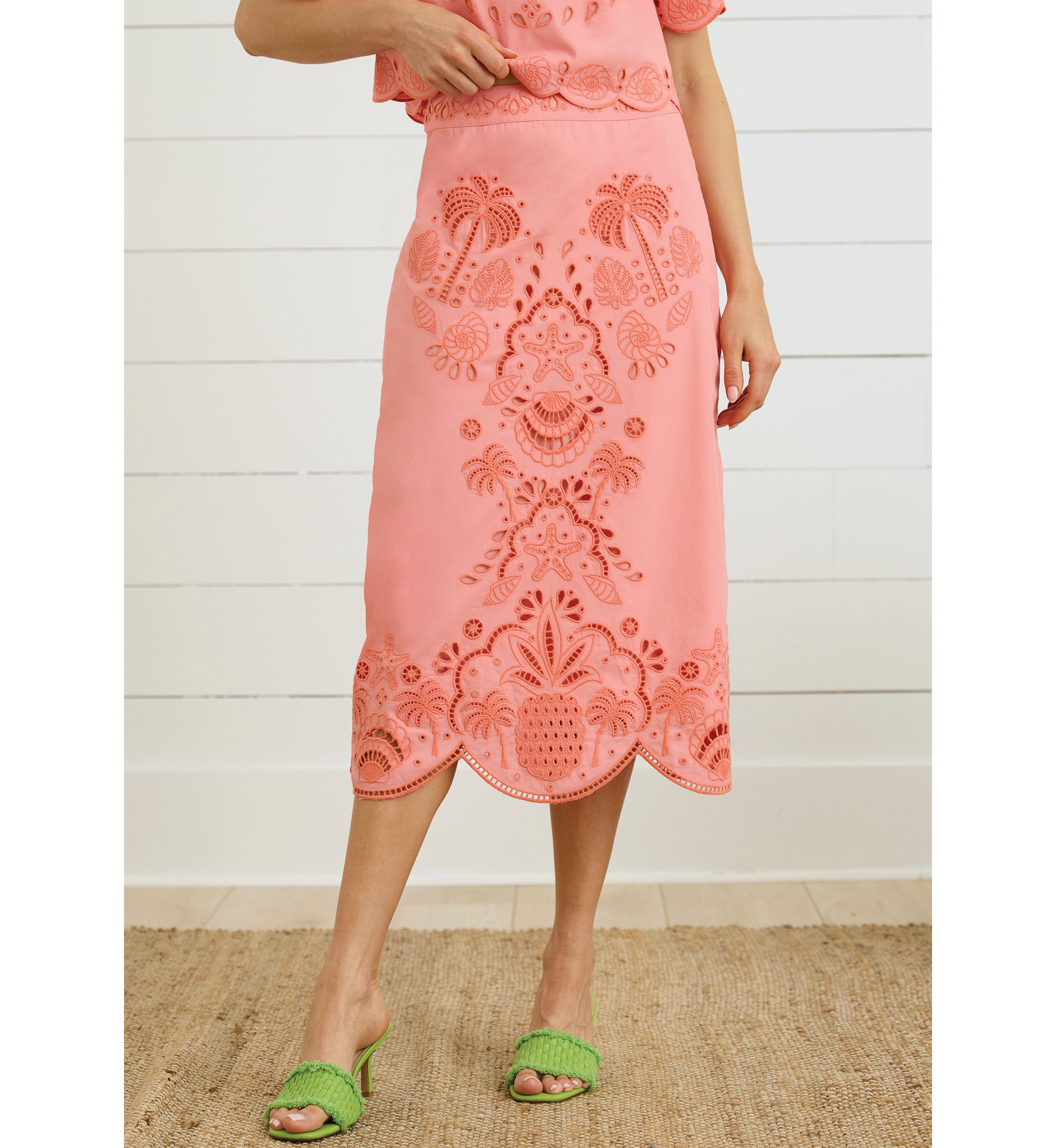 Sewing Down South x Crown & Ivy™ Hayes Embroidered Pencil Skirt