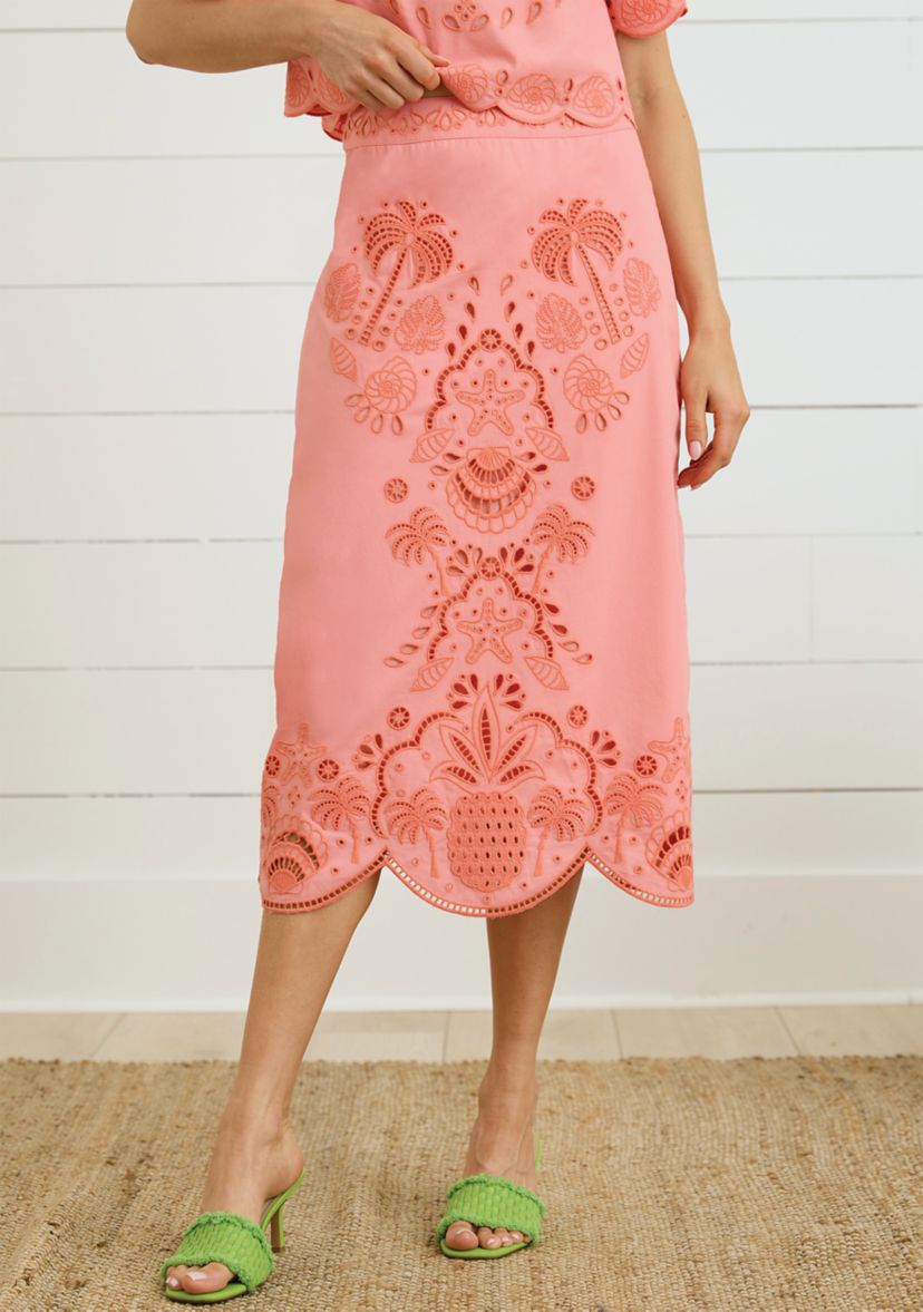 Sewing Down South x Crown & Ivy™ Hayes Embroidered Pencil Skirt