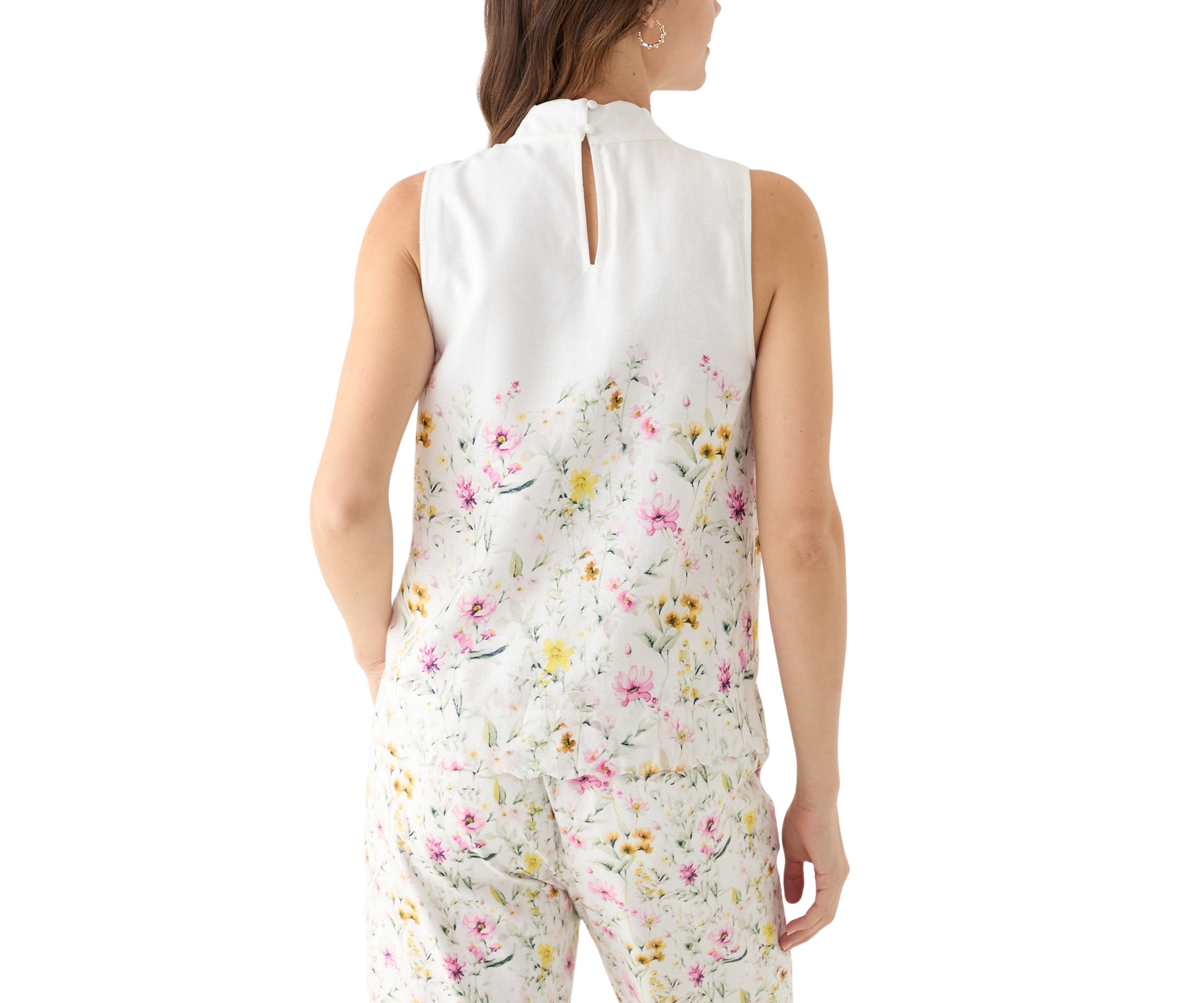 Womens Sleeveless Scallop Tank Top