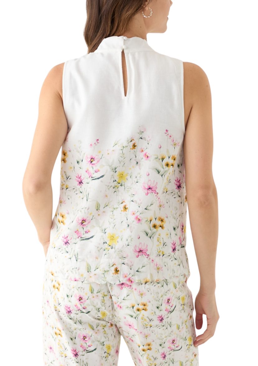 Womens Sleeveless Scallop Tank Top
