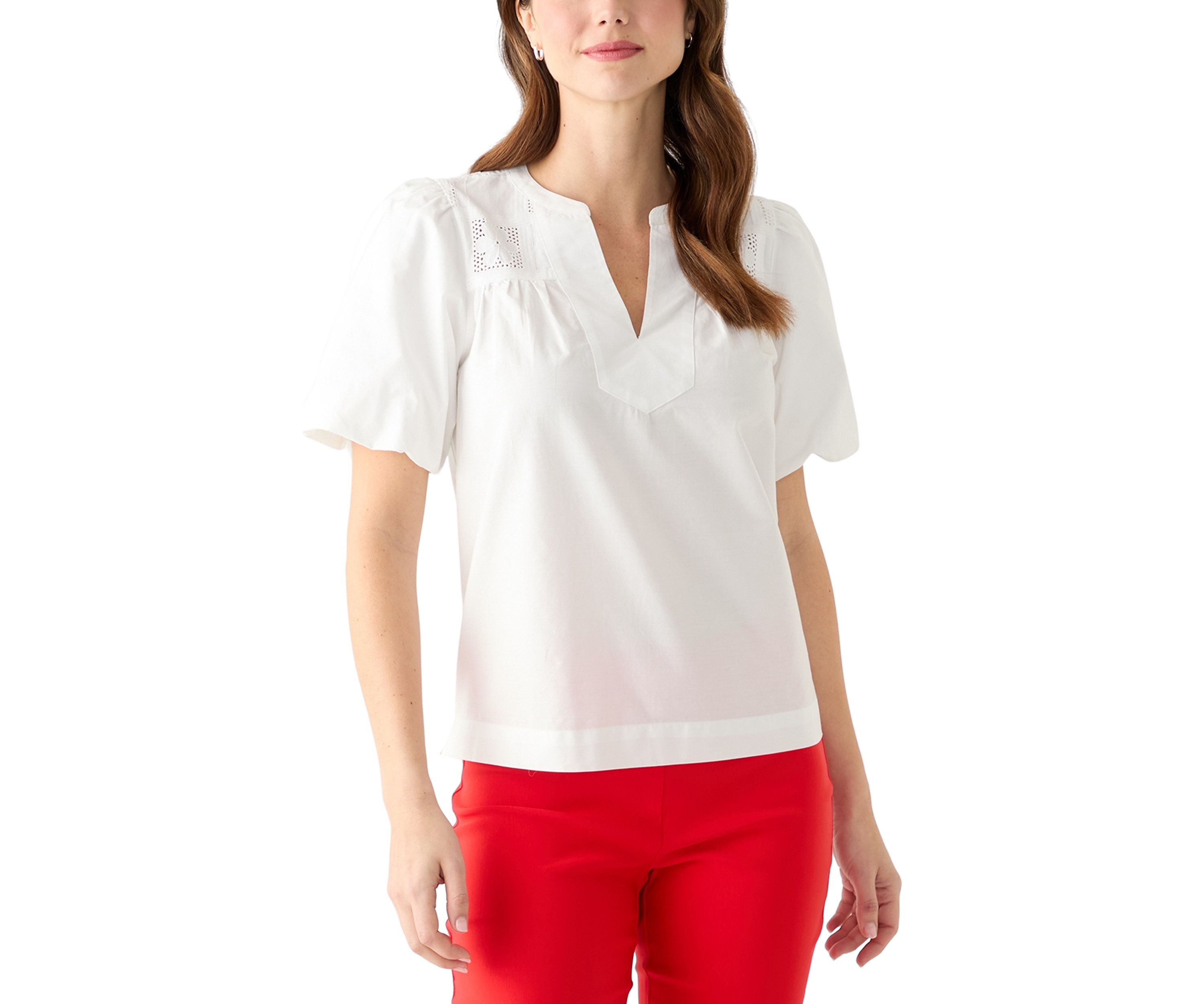 Womens Crochet Inset Top
