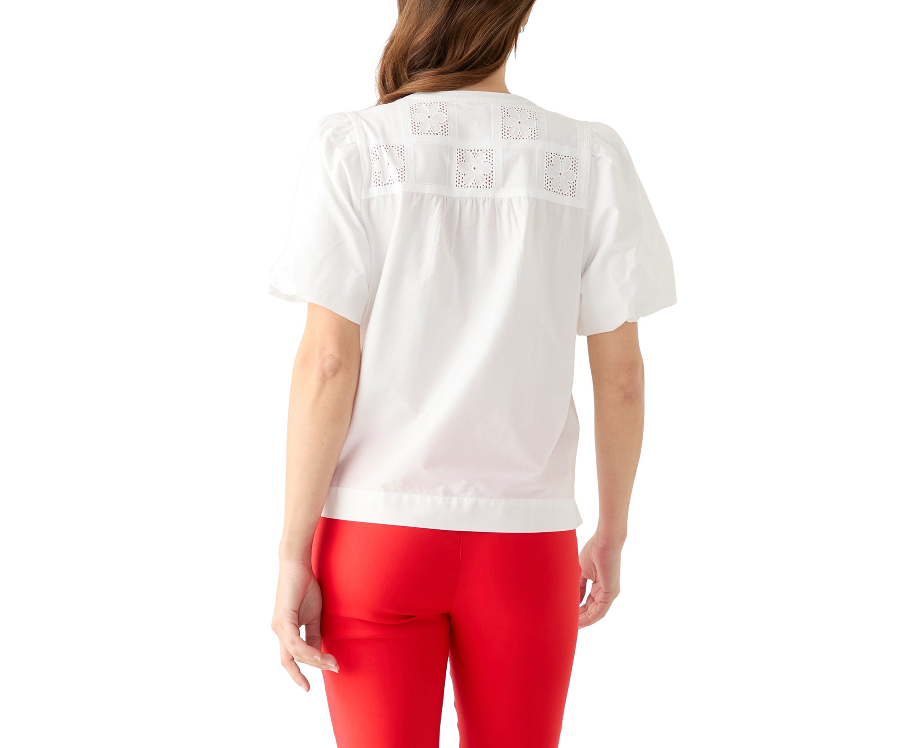 Womens Crochet Inset Top