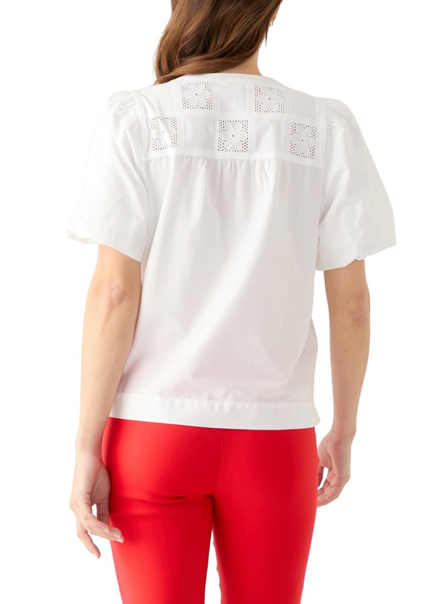 Womens Crochet Inset Top