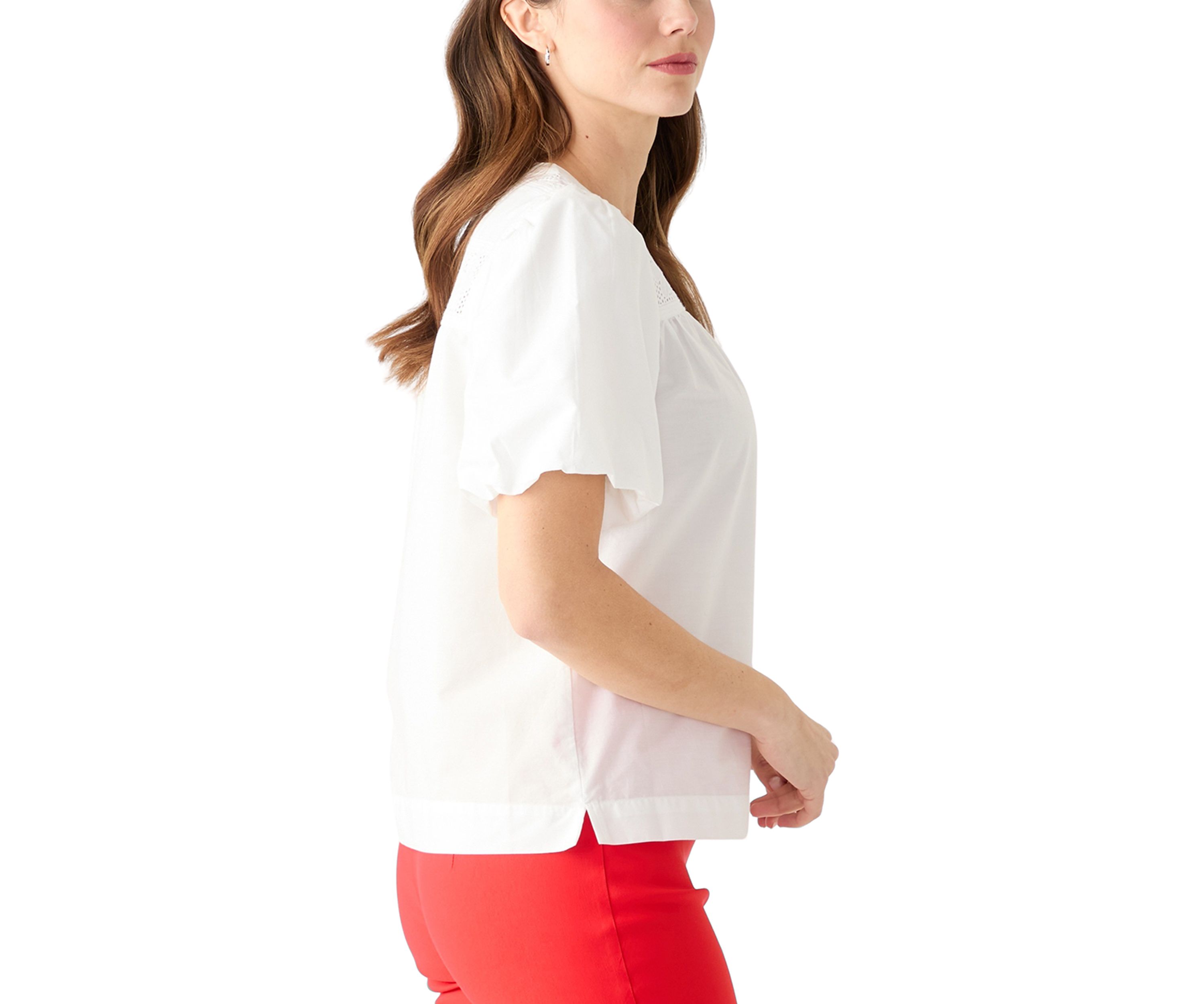 Womens Crochet Inset Top