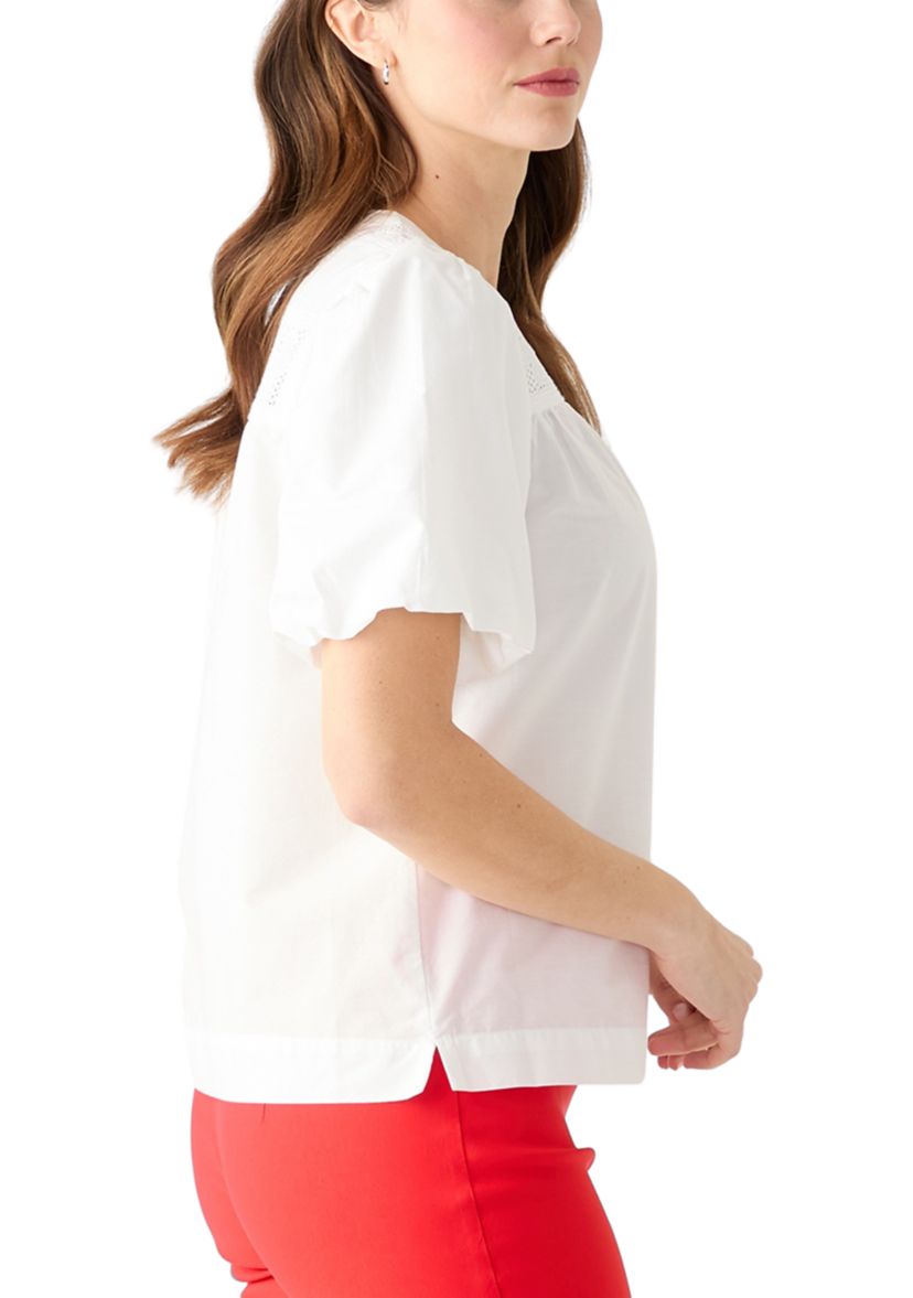 Womens Crochet Inset Top