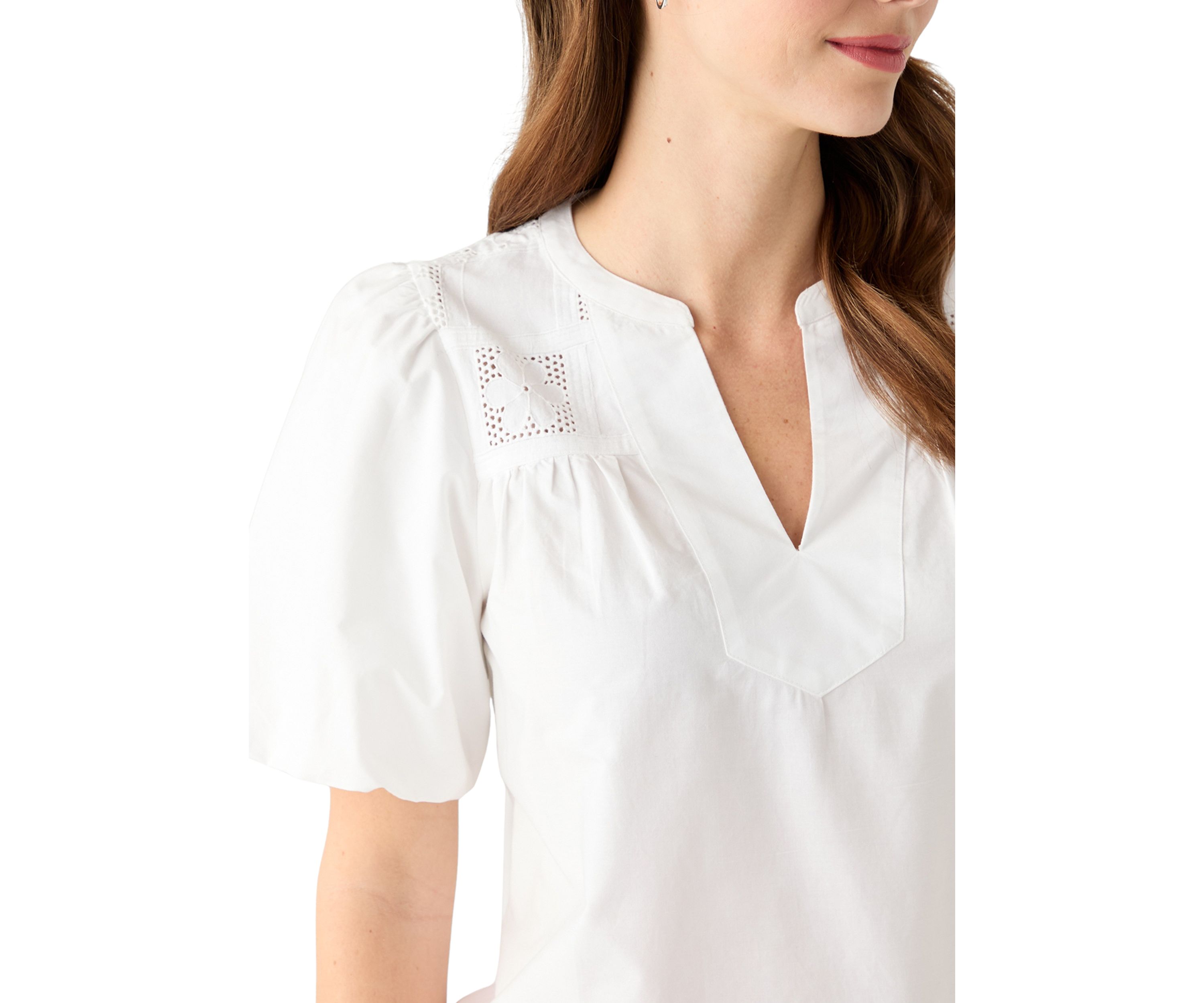 Womens Crochet Inset Top