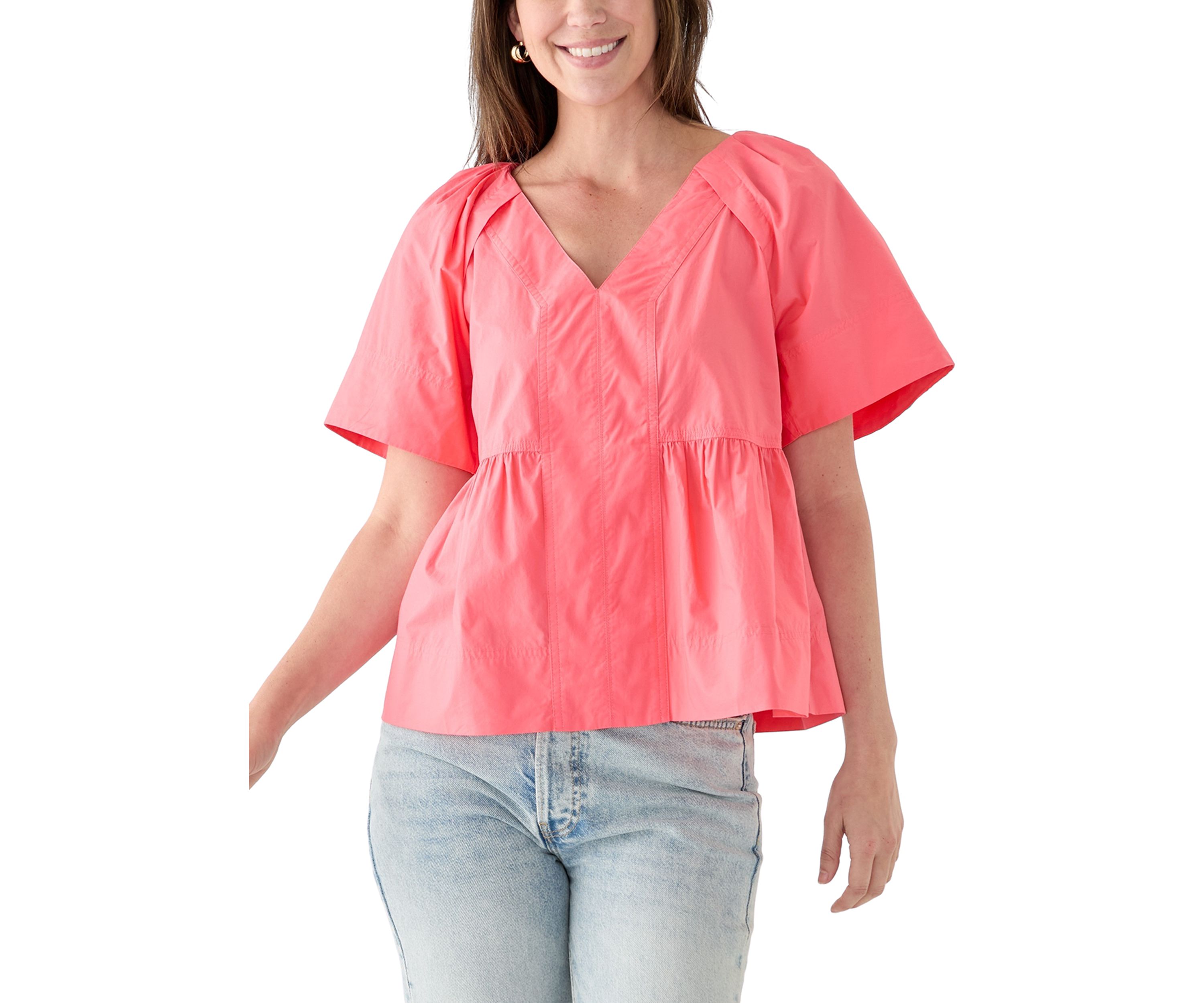 Womens Pleat Shoulder Top 