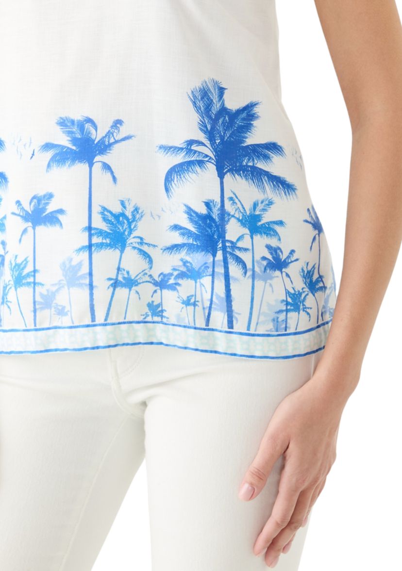 Womens Sleeveless Printed Halter Top