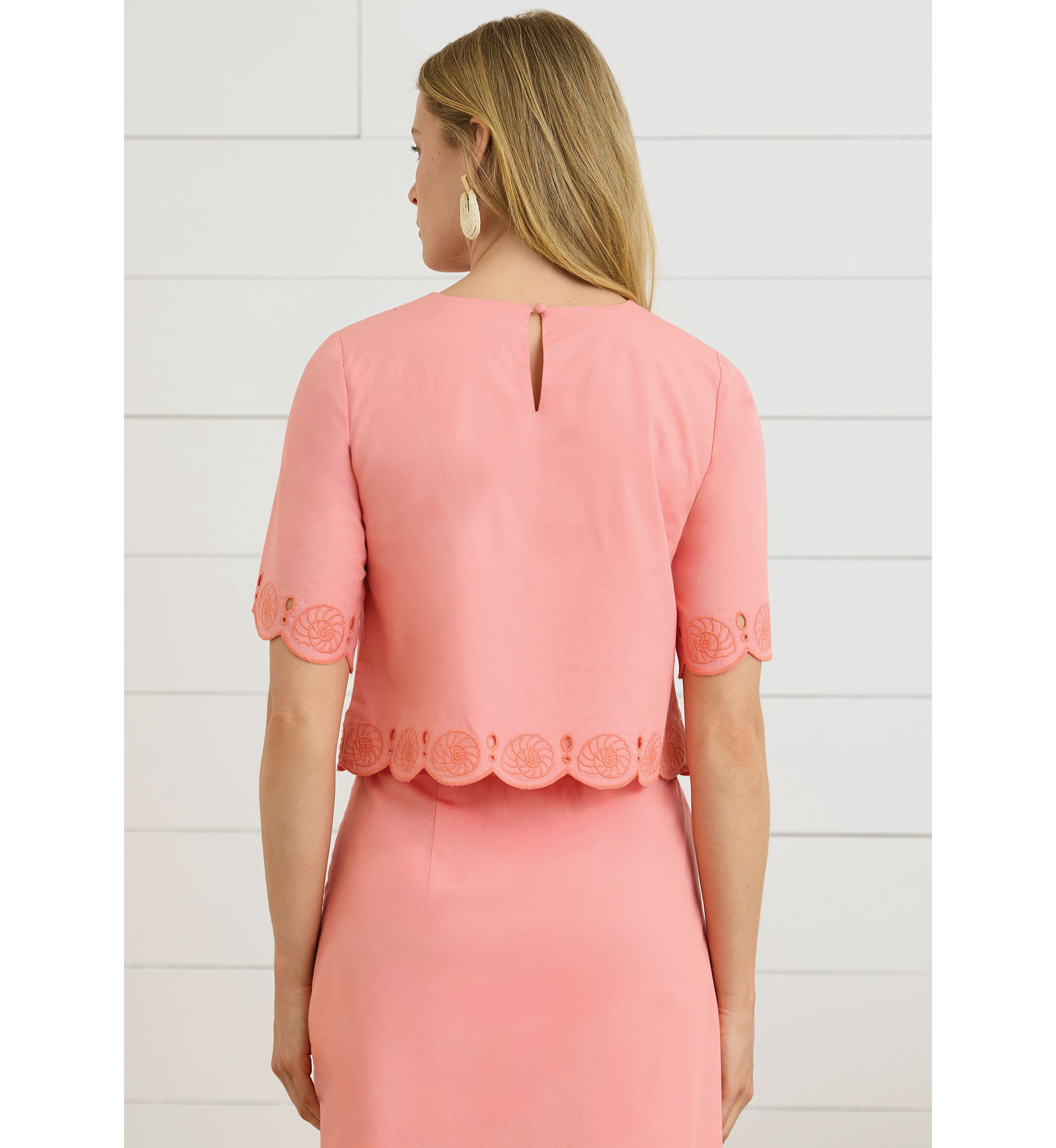 Sewing Down South x Crown & Ivy™ Hayes Short Sleeve Embroidered Blouse