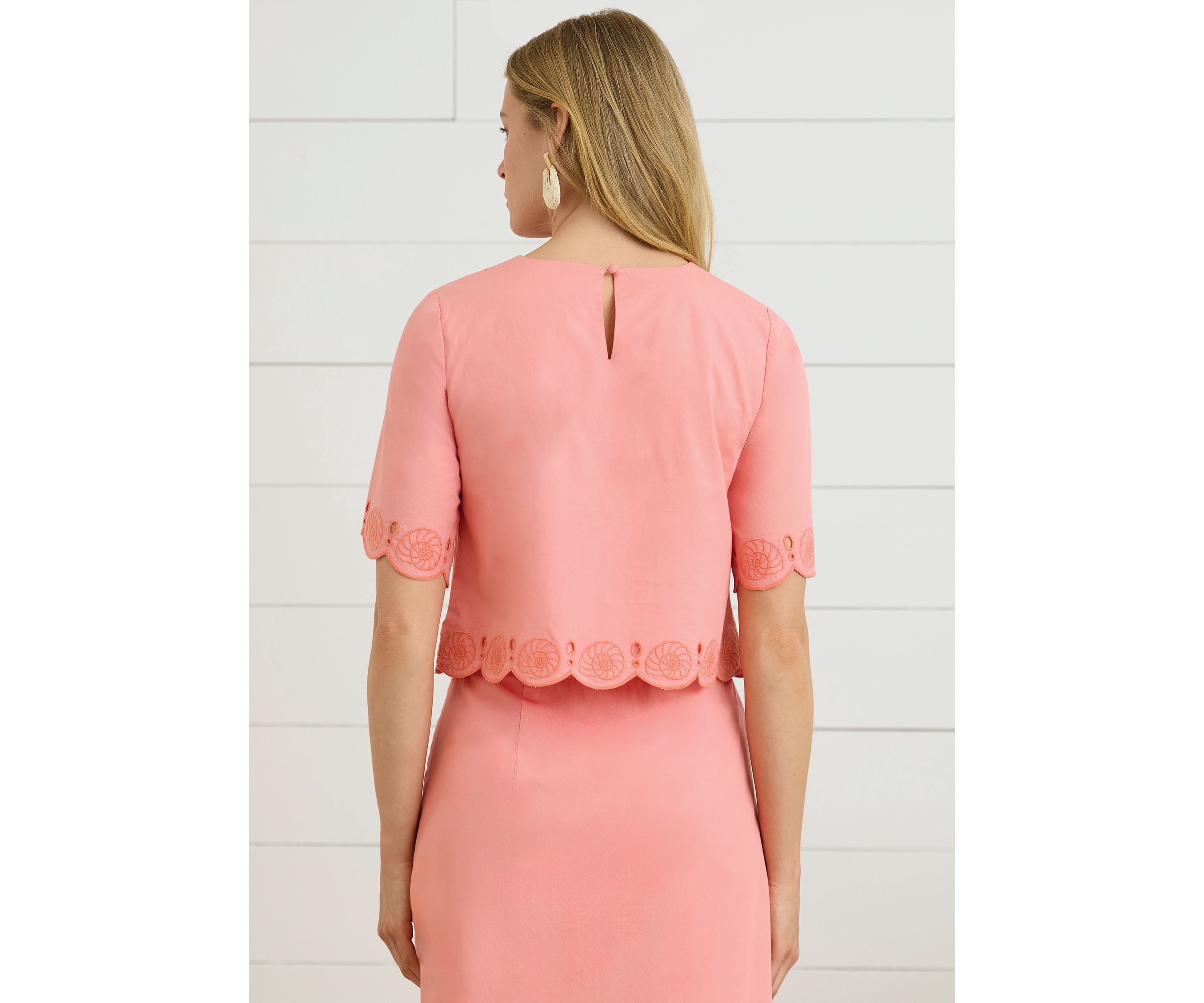 Sewing Down South x Crown & Ivy™ Hayes Short Sleeve Embroidered Blouse