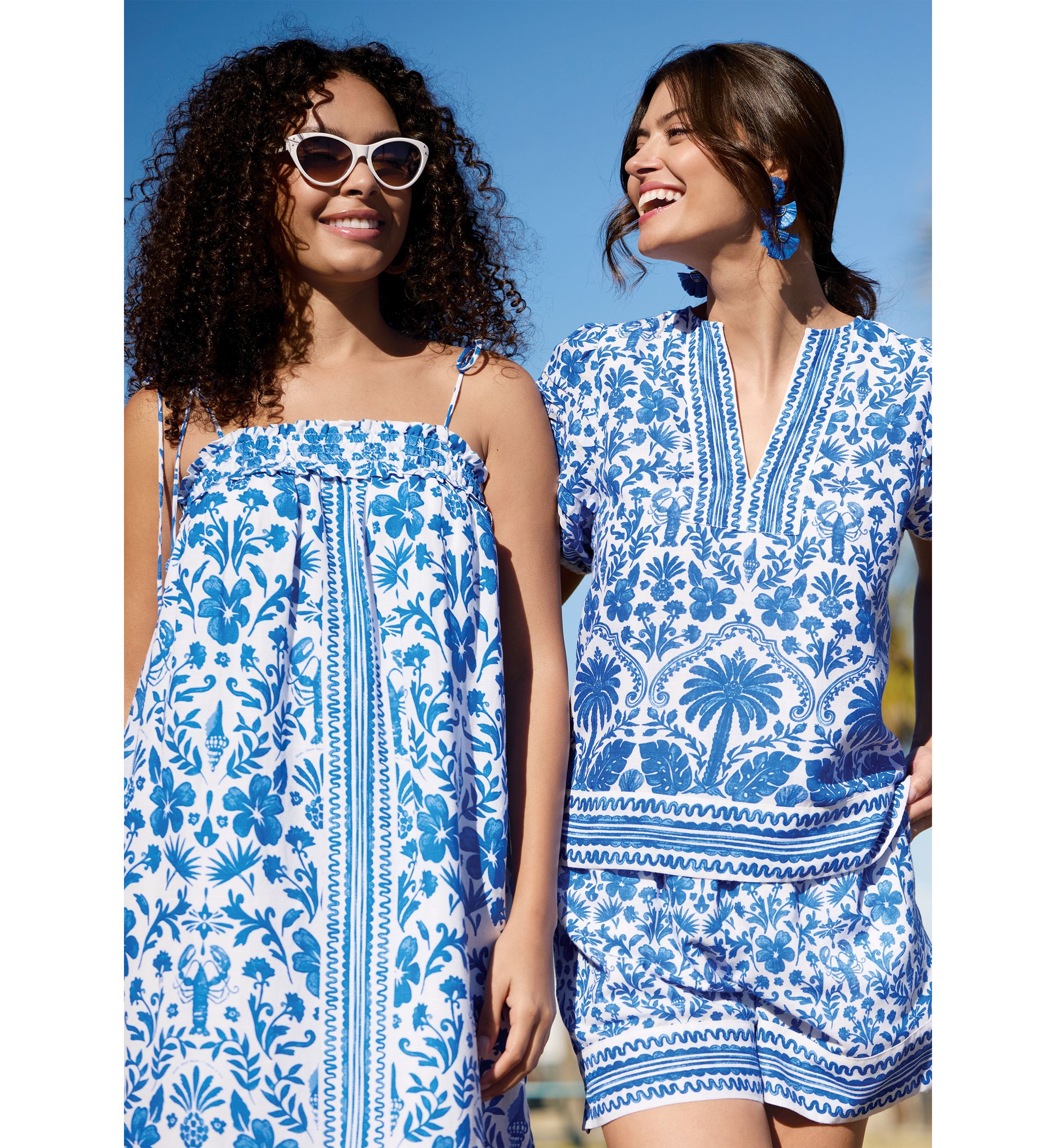 Sewing Down South x Crown & Ivy™ Stono Short Sleeve Printed Blouse