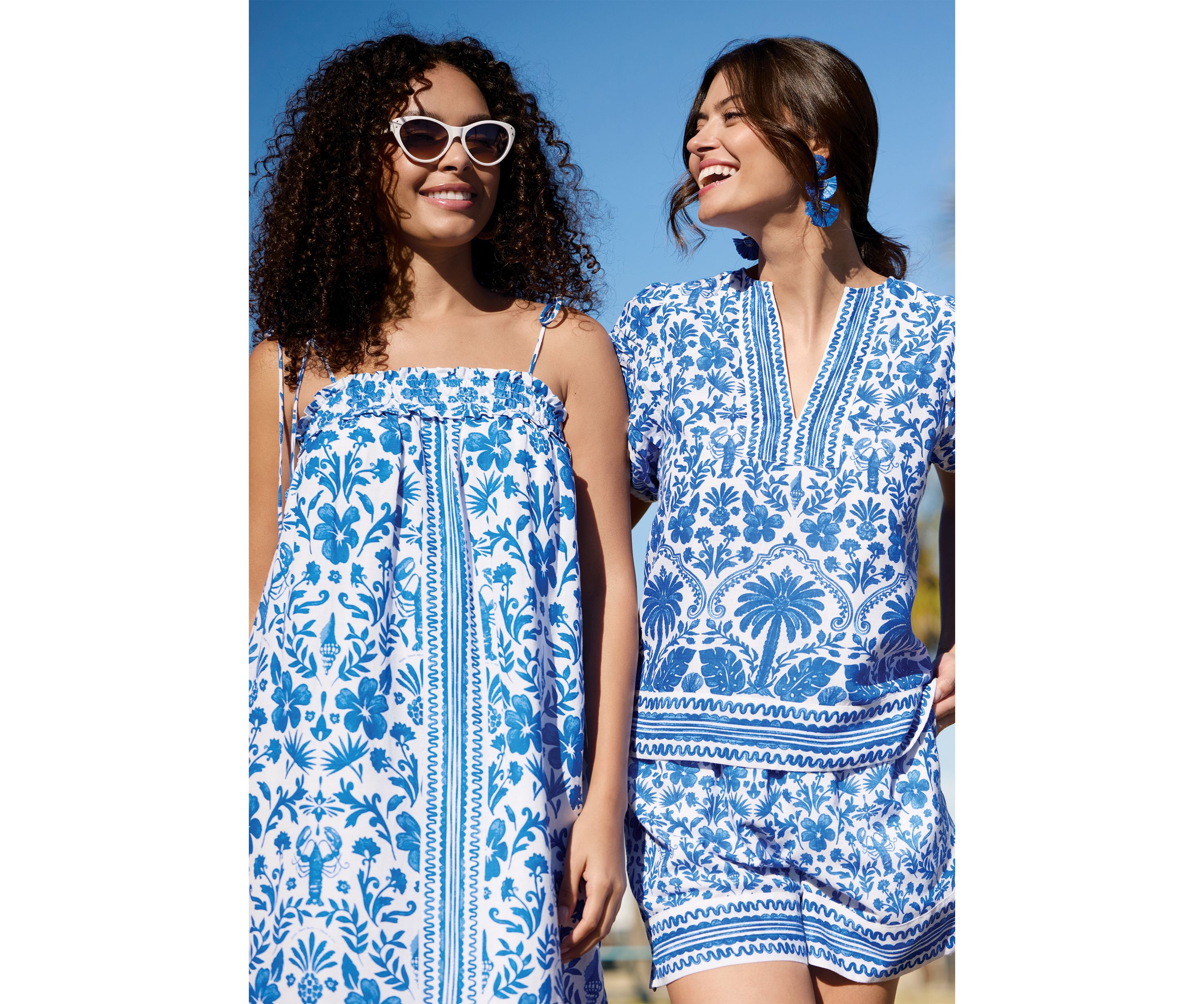 Sewing Down South x Crown & Ivy™ Stono Short Sleeve Printed Blouse