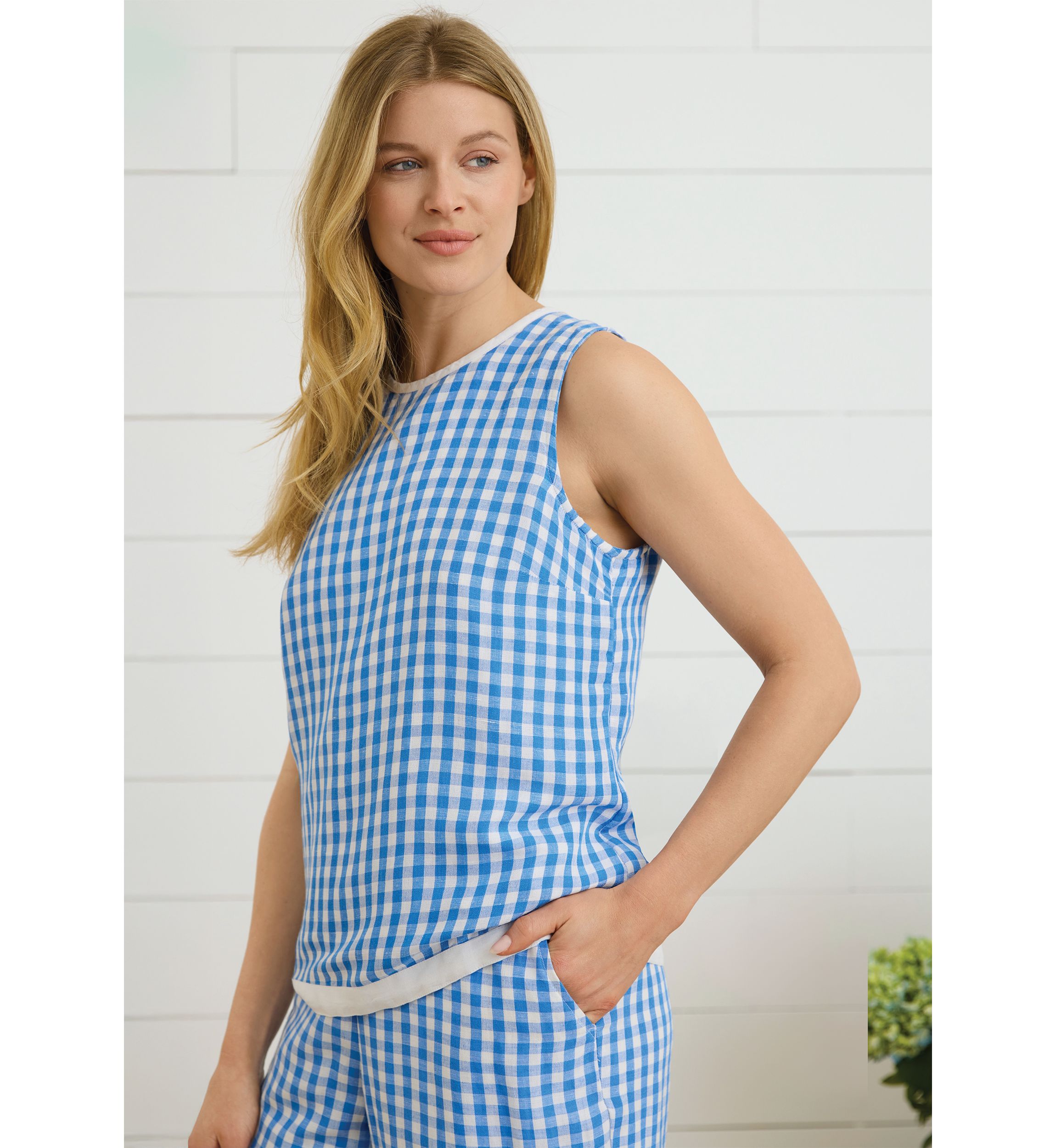 Sewing Down South x Crown & Ivy™ Courtney Sleeveless Printed Top