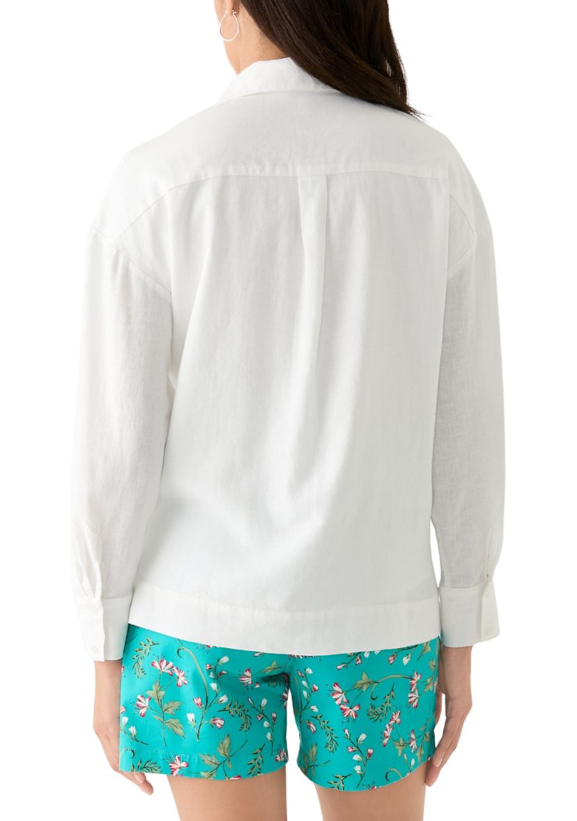 Womens Long Sleeve Popover Shirt 