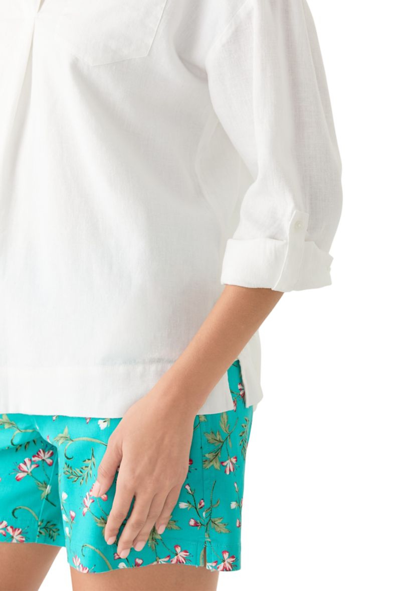Womens Long Sleeve Popover Shirt 