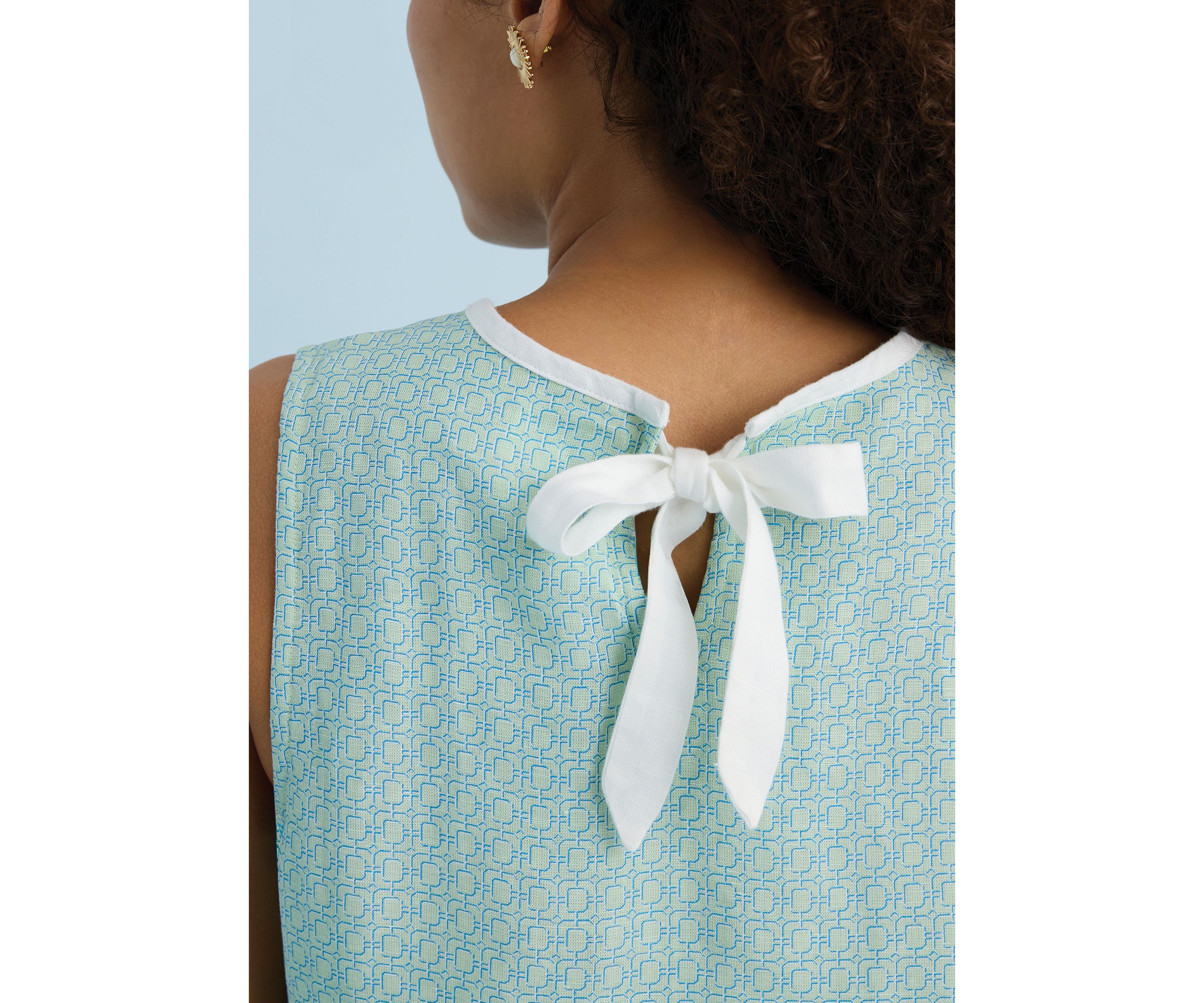 Sewing Down South x Crown & Ivy™ Courtney Sleeveless Printed Top