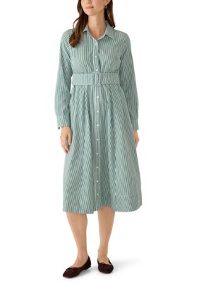 Crown & Ivy Women's Petite Long Sleeve Shirtdress