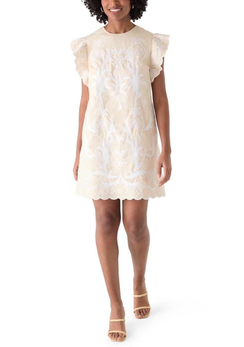 chinese dress ladies Scarlett Lace Trim Flutter Strap Mini Dress
