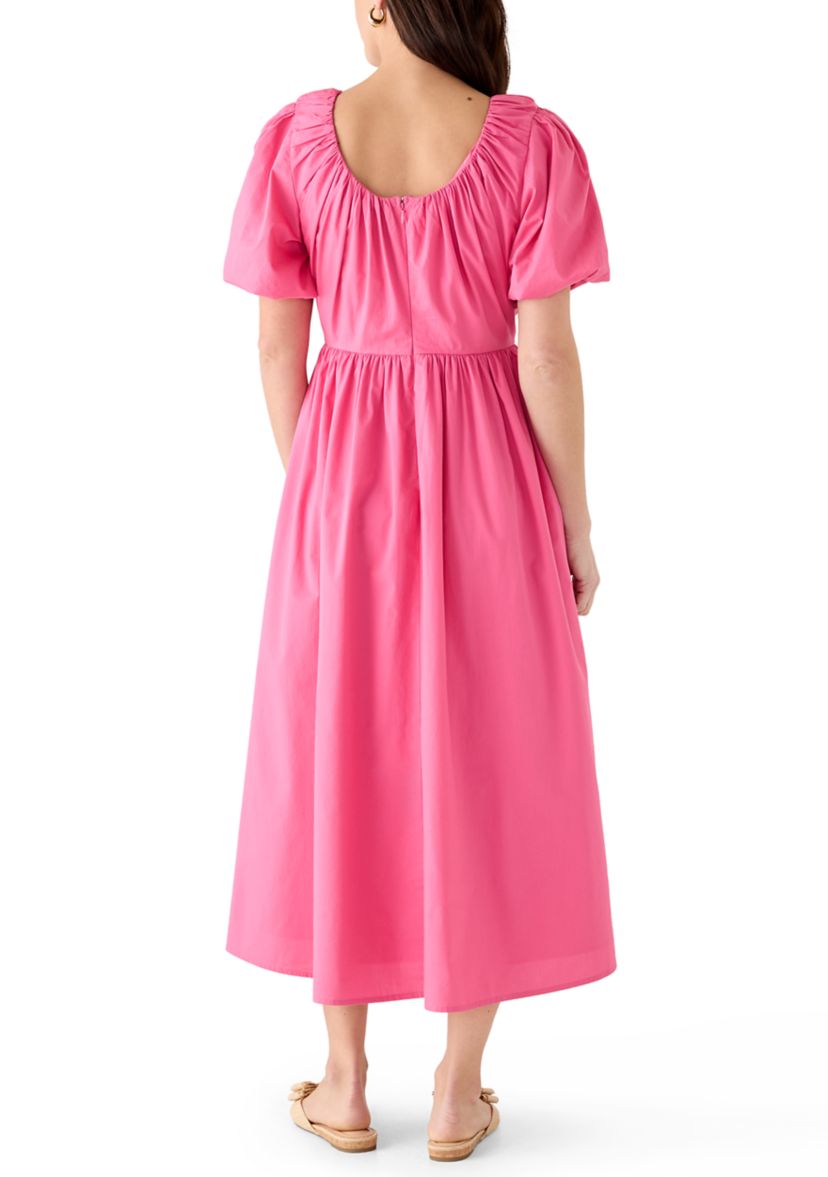 Crown & Ivy Women's Short Sleeve U-Neck Midi Dress | Belk