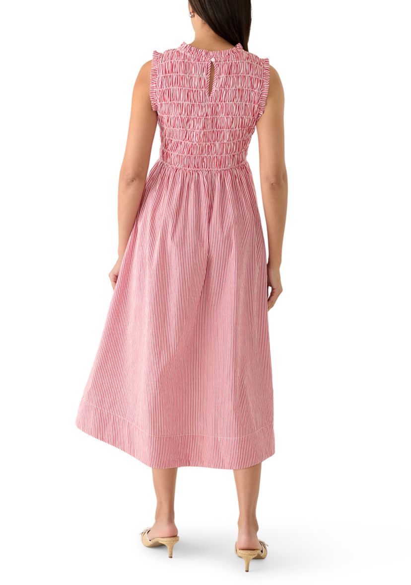 Crown & Ivy Women's Sleeveless Poplin Smocked Midi Dress | Belk