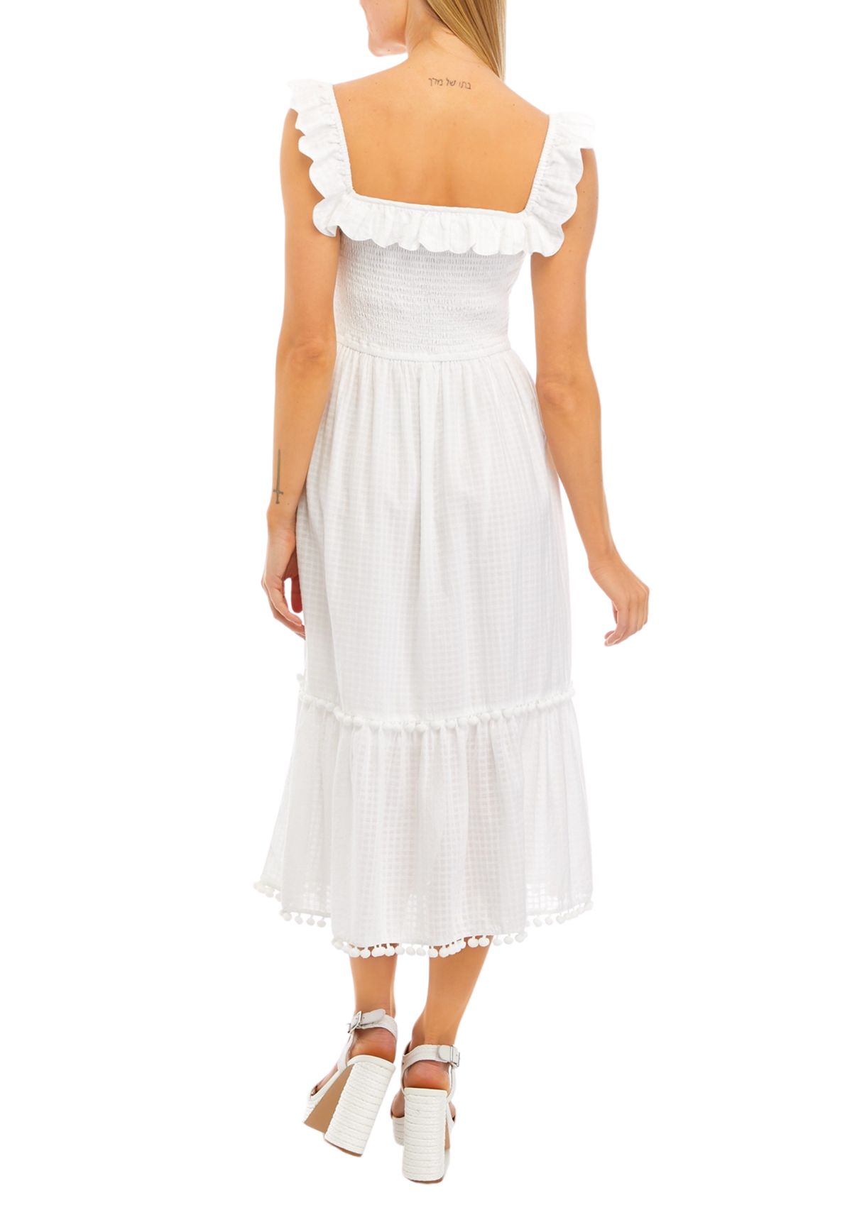 Petite Sleeveless Square Neck Dress