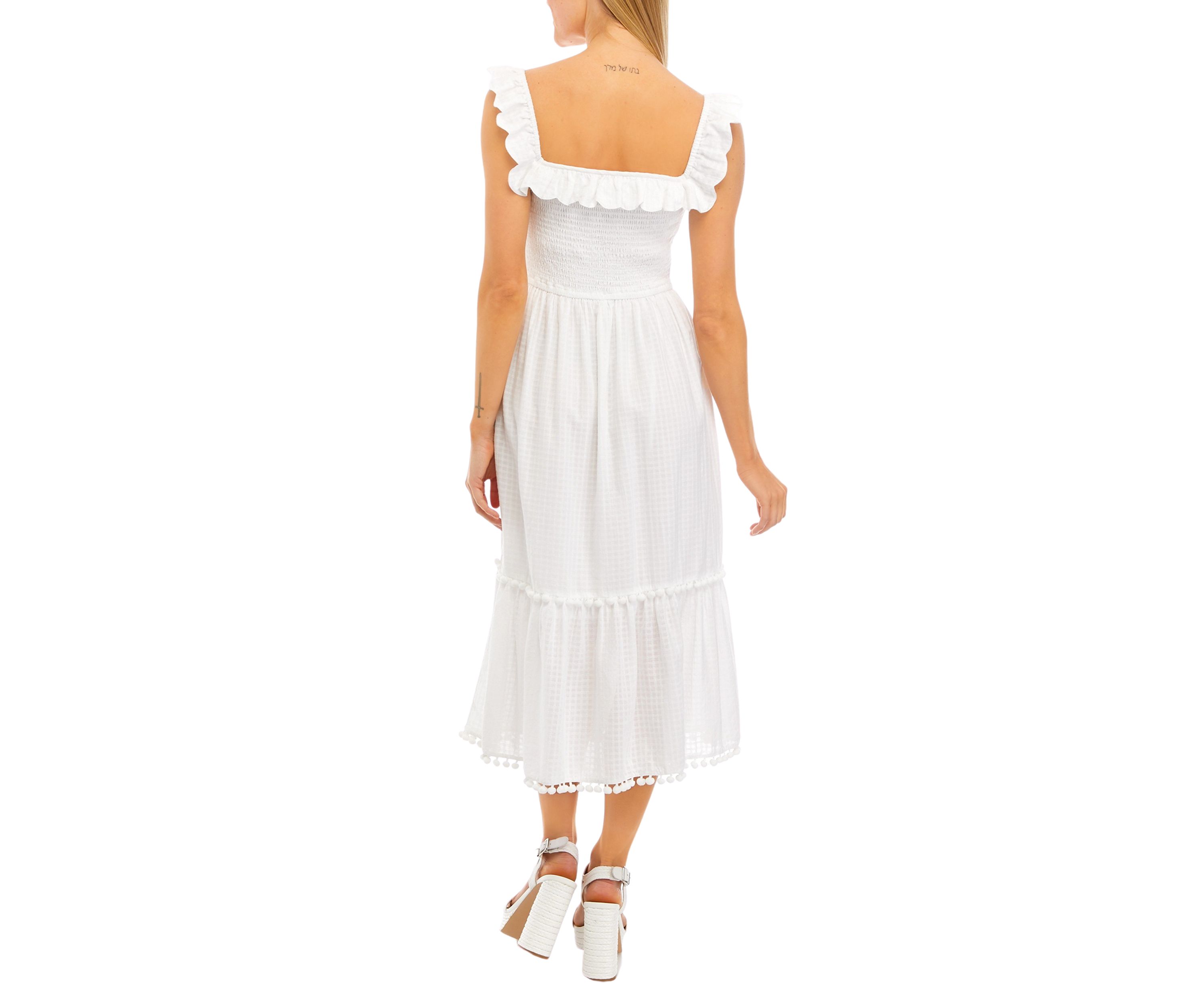 Petite Sleeveless Square Neck Dress