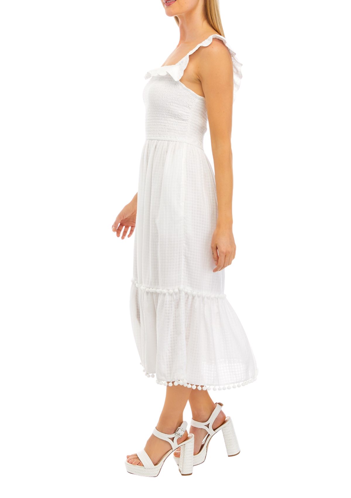 Petite Sleeveless Square Neck Dress