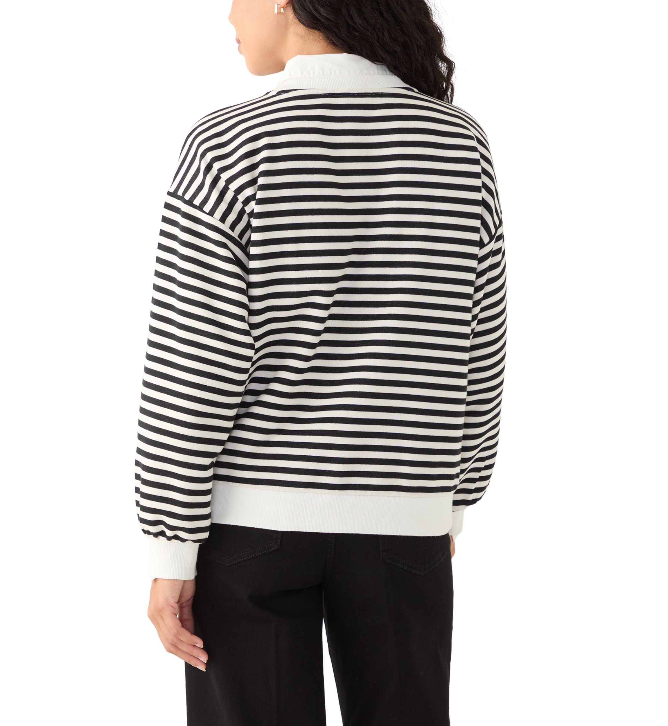 Petite Long Sleeve Patch Sweeper Sweater