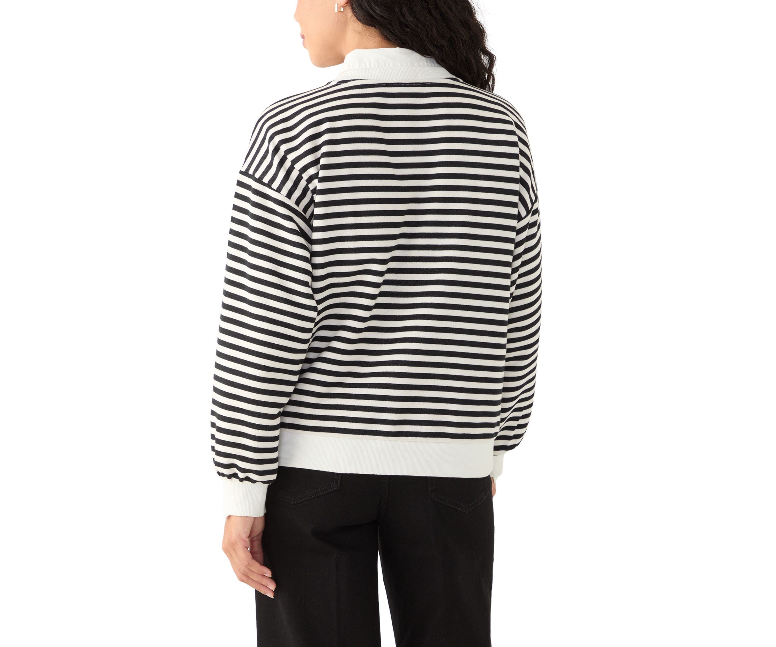 Petite Long Sleeve Patch Sweeper Sweater