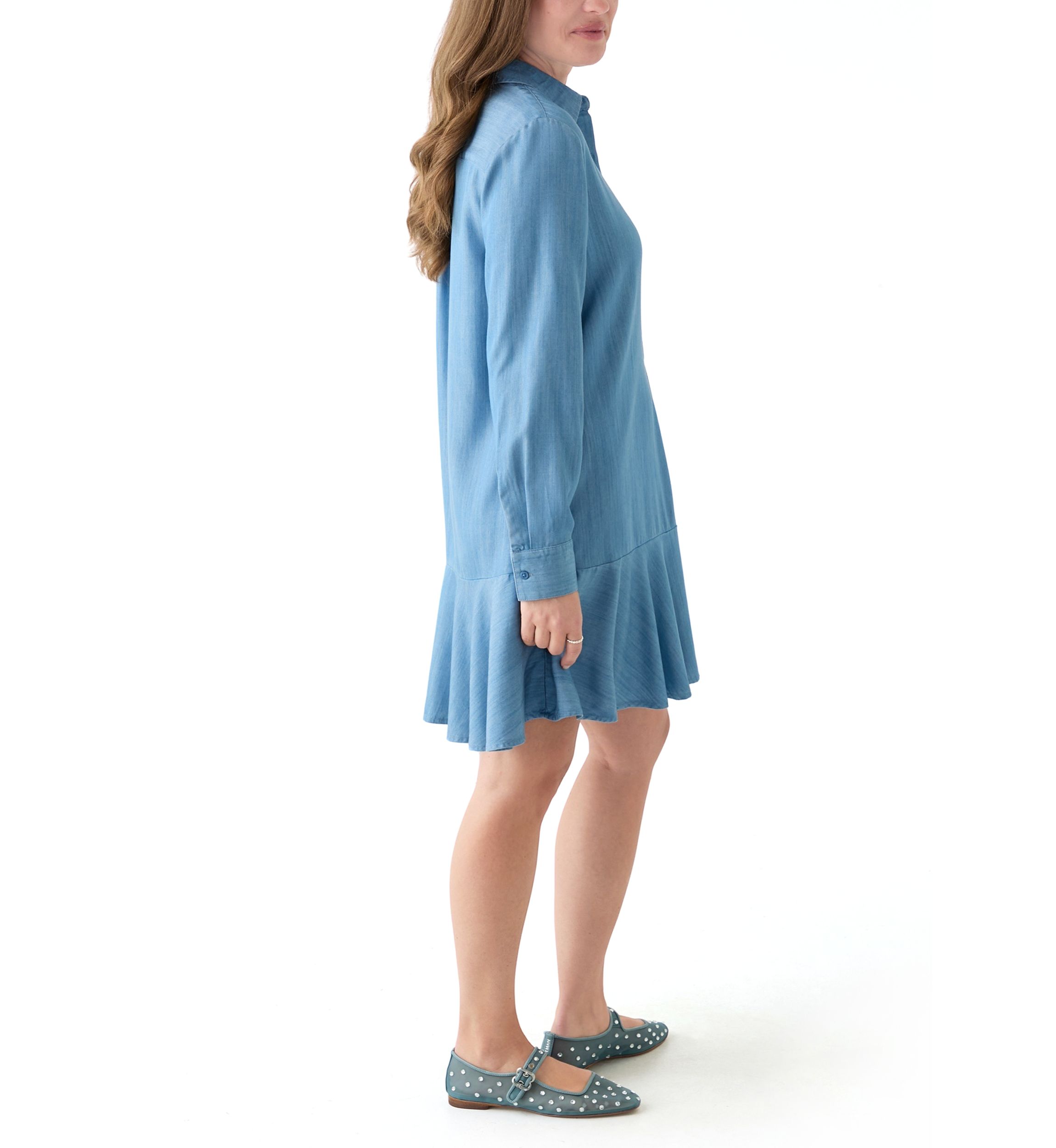 Petite Flounce Shirtdress