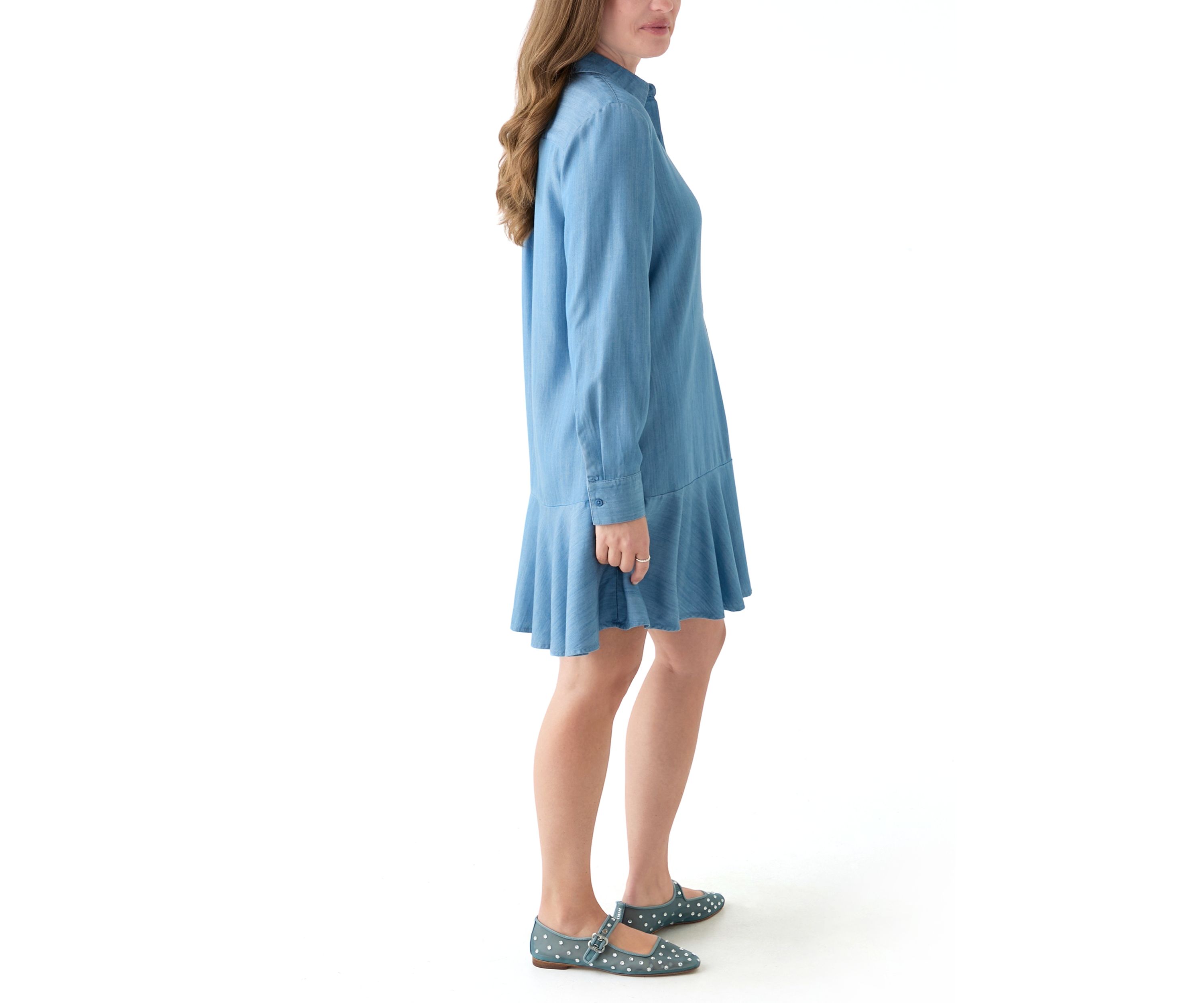 Petite Flounce Shirtdress