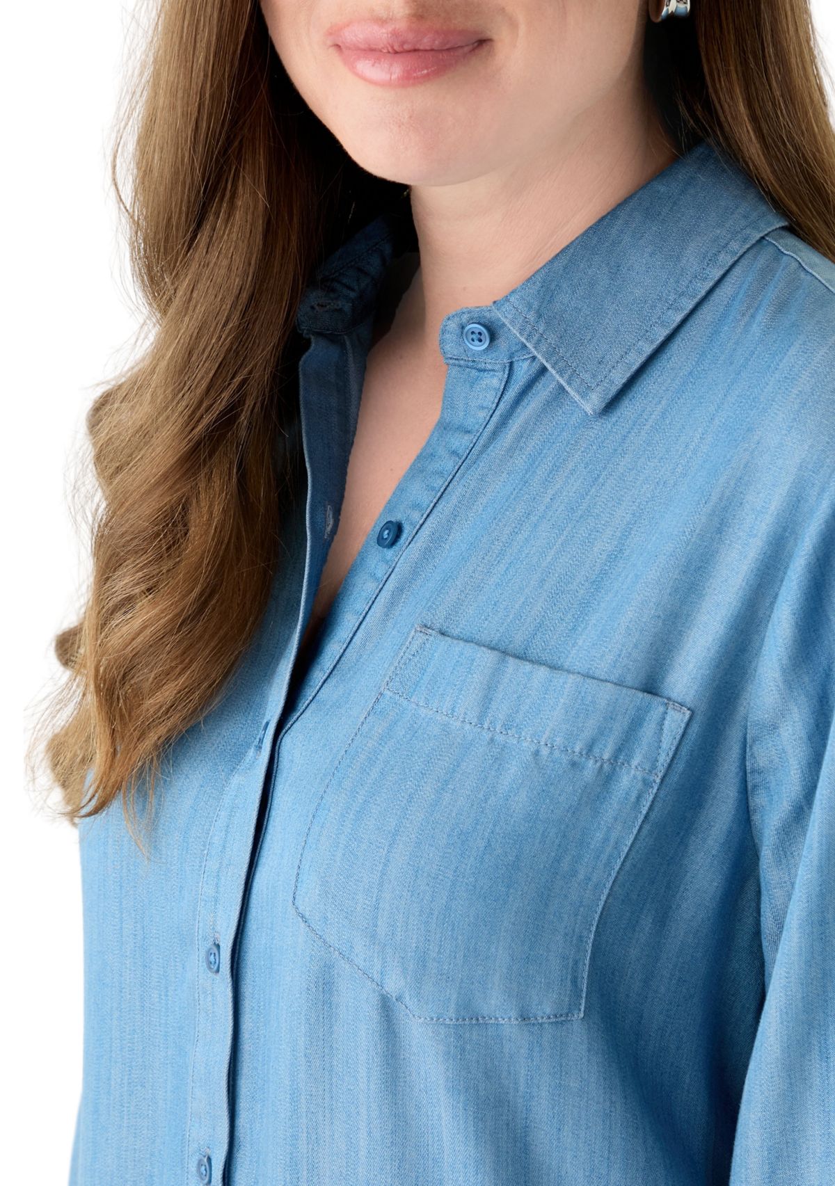 Petite Flounce Shirtdress