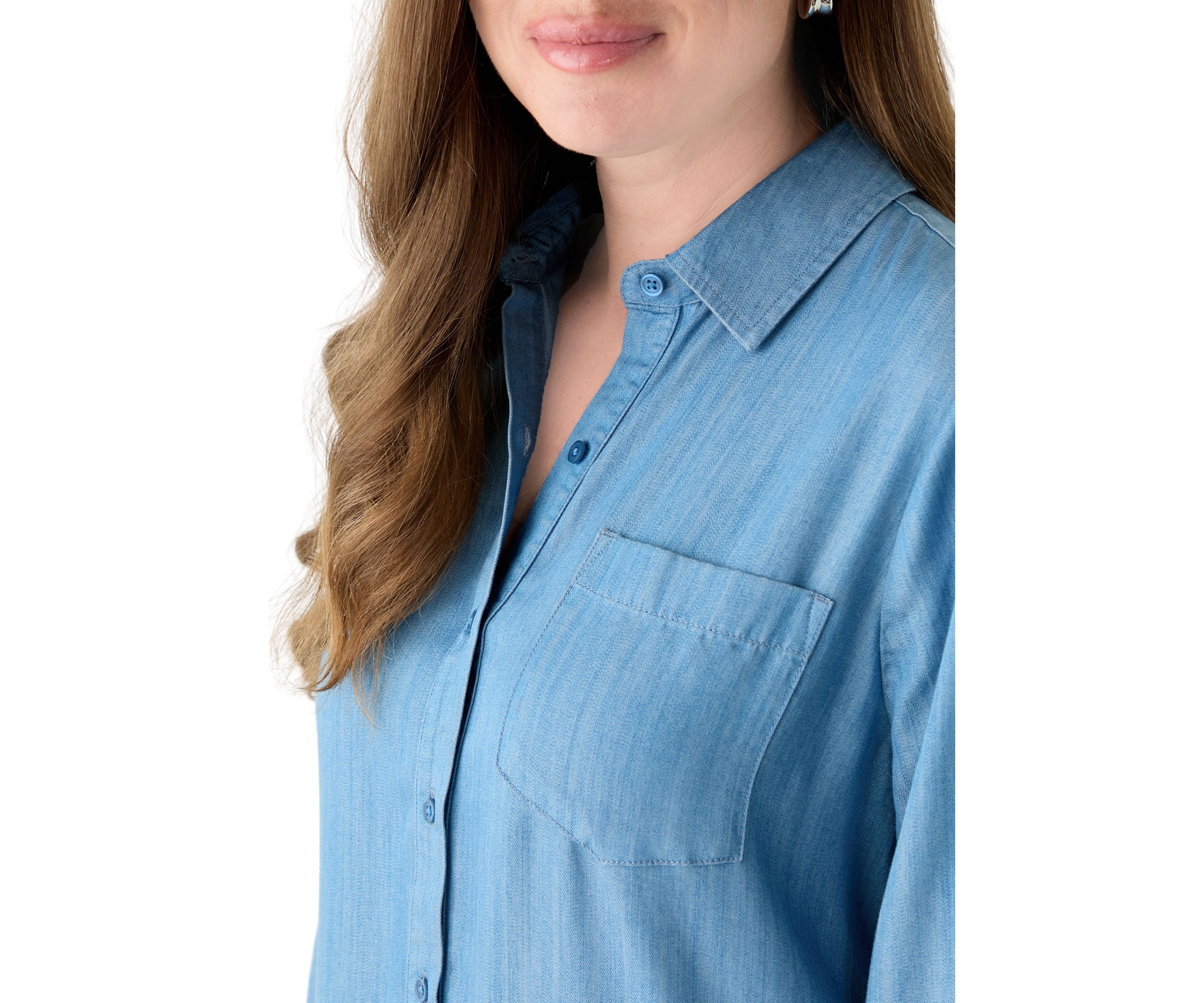 Petite Flounce Shirtdress