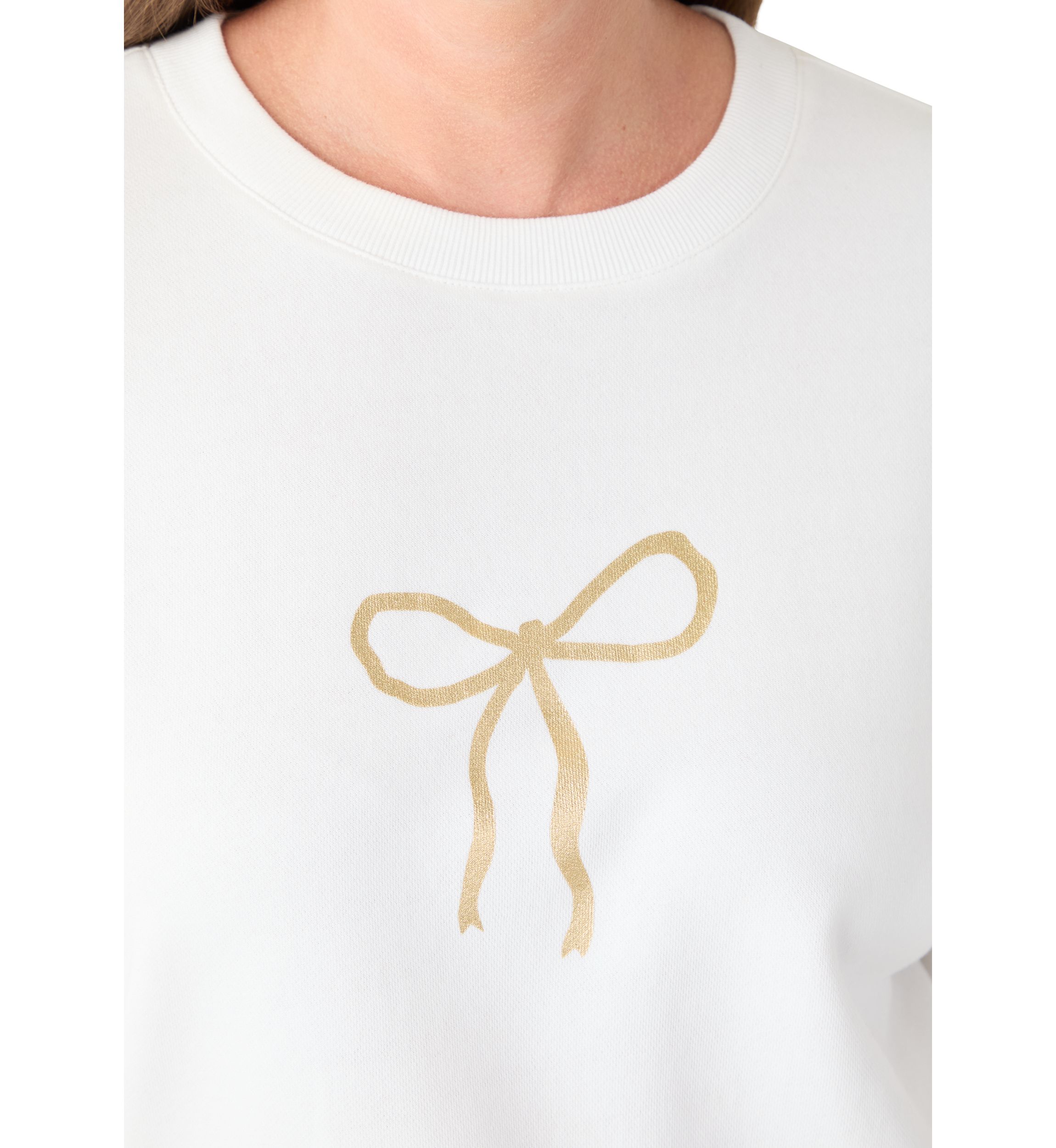 Petite Long Sleeve Embroidered Sweatshirt
