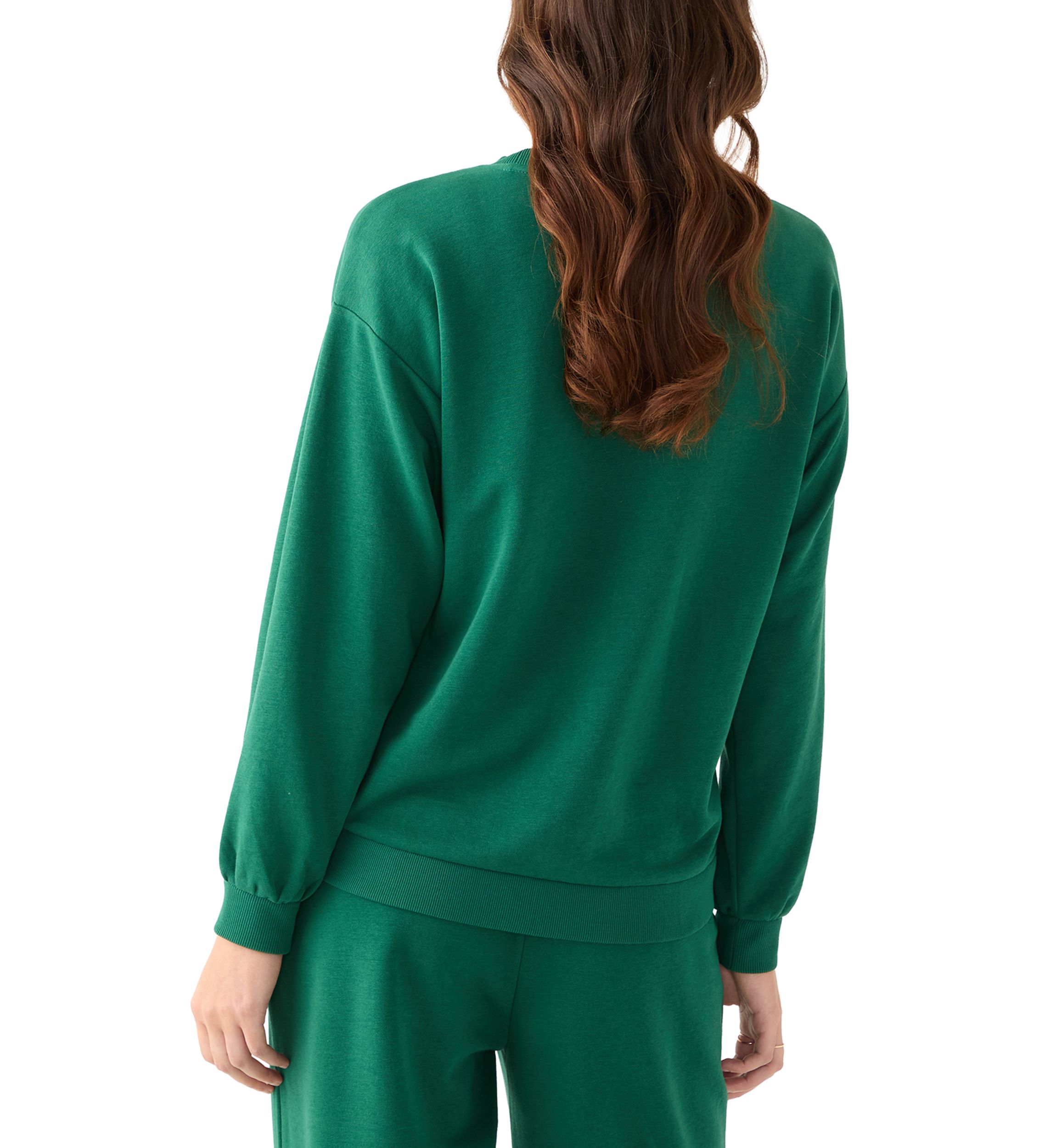 Petite Long Sleeve Embroidered Sweatshirt 