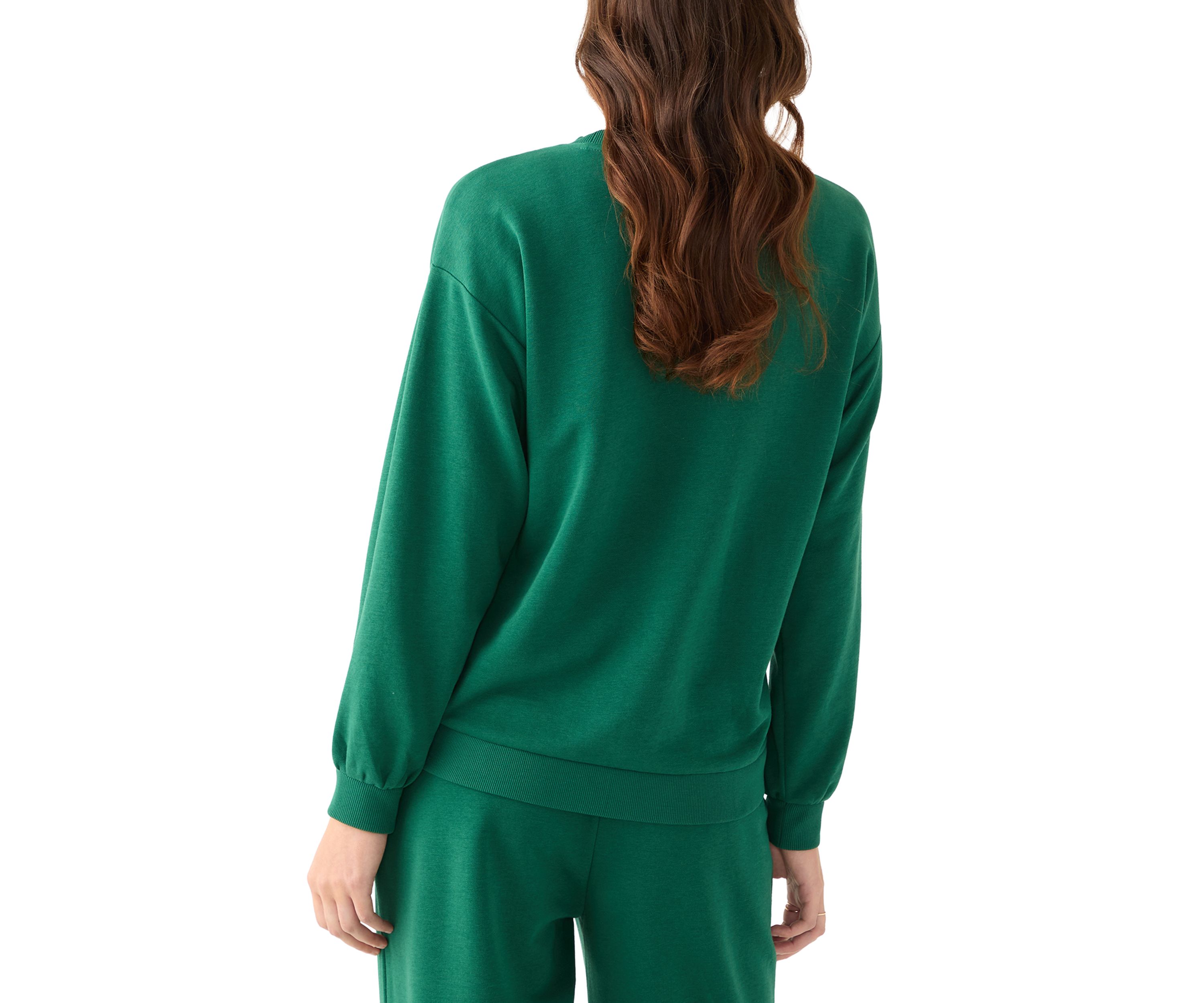 Petite Long Sleeve Embroidered Sweatshirt 