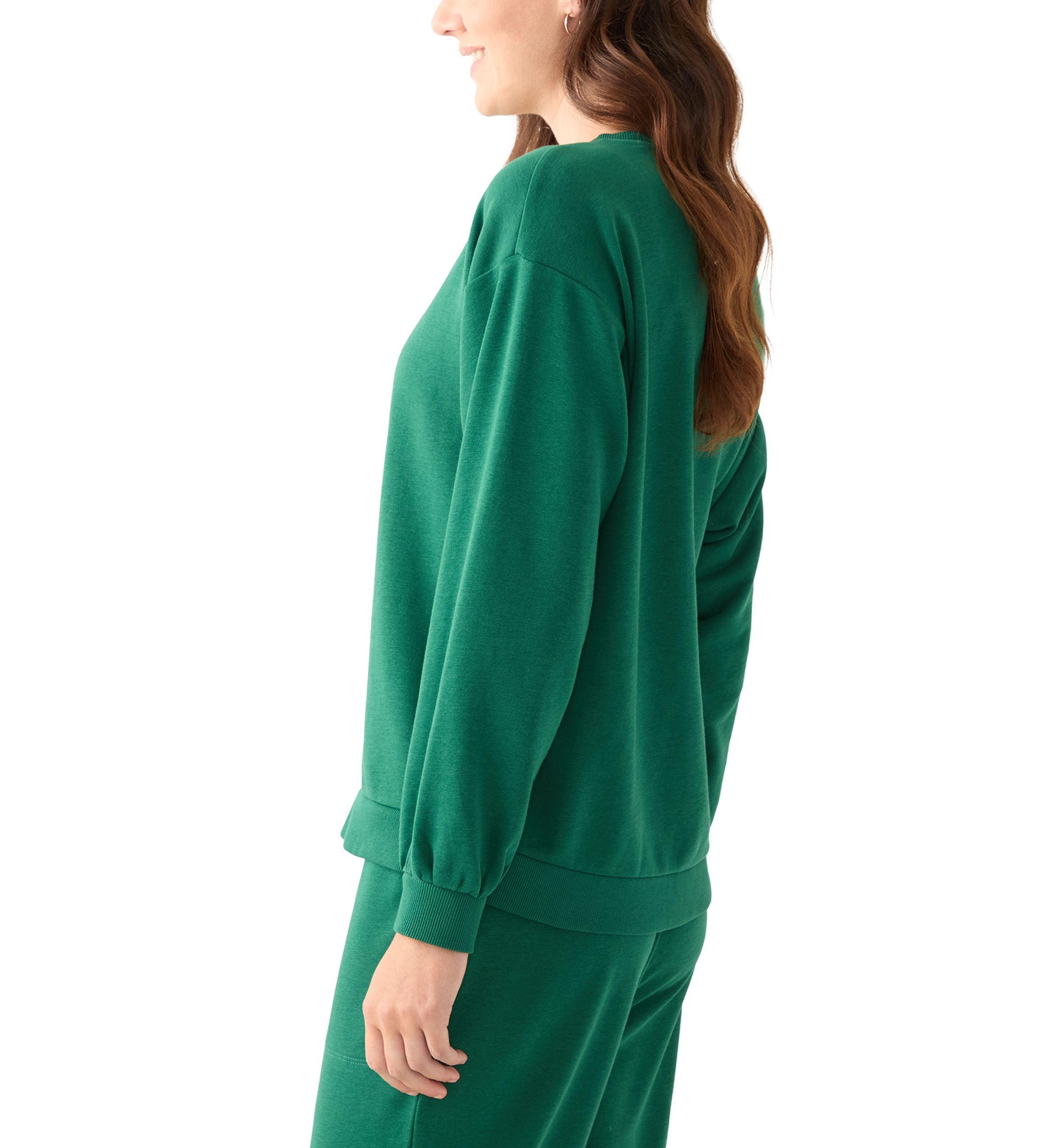 Petite Long Sleeve Embroidered Sweatshirt 