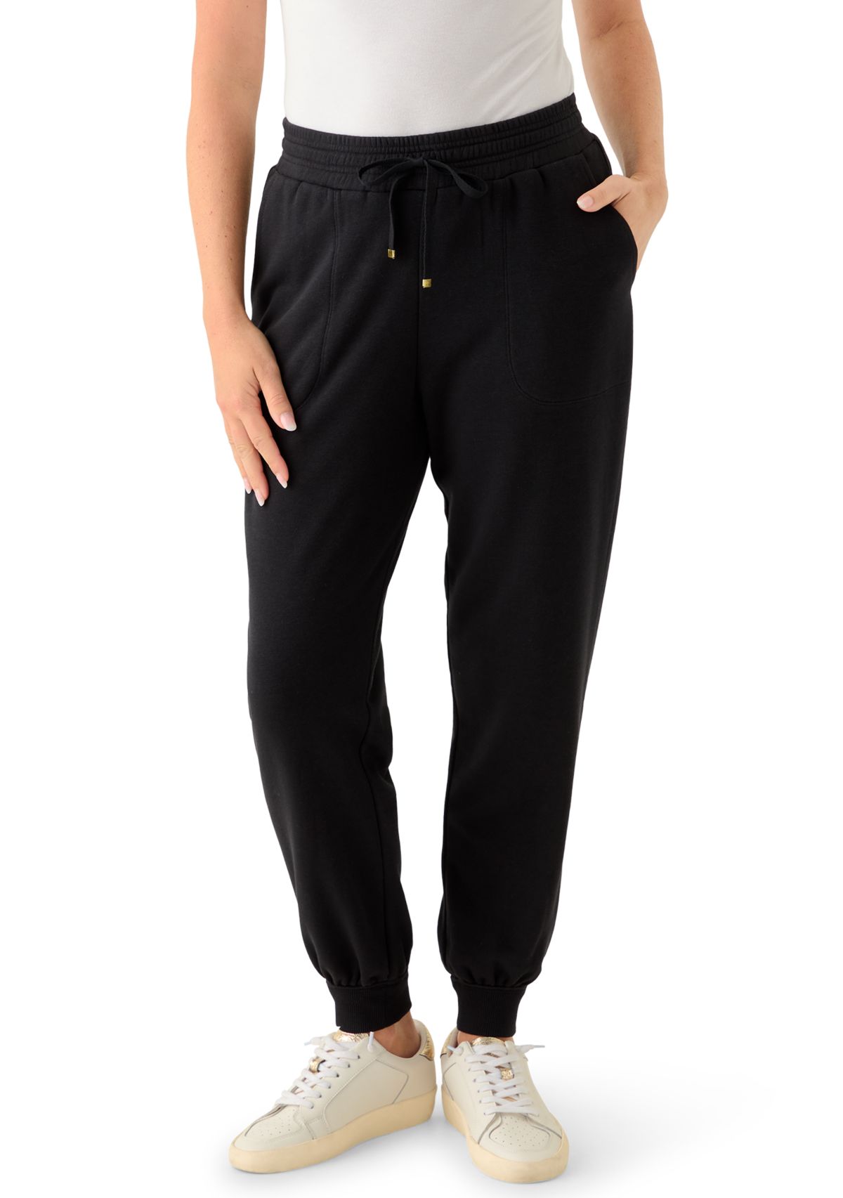 Petite Terry Jogger Solid Pants