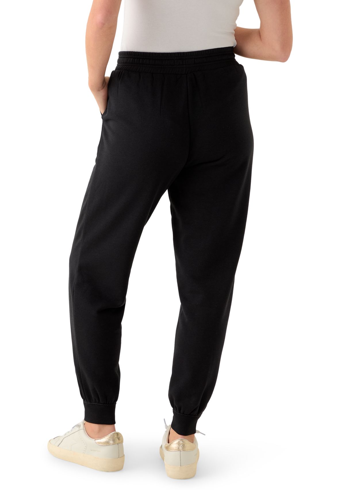 Petite Terry Jogger Solid Pants