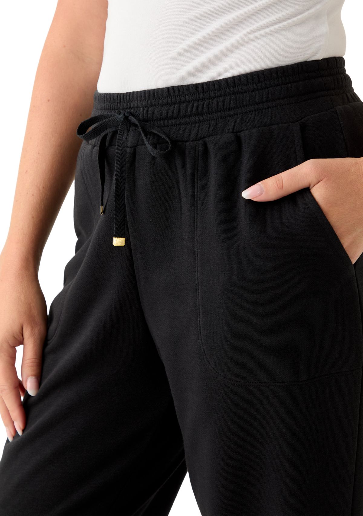 Petite Terry Jogger Solid Pants