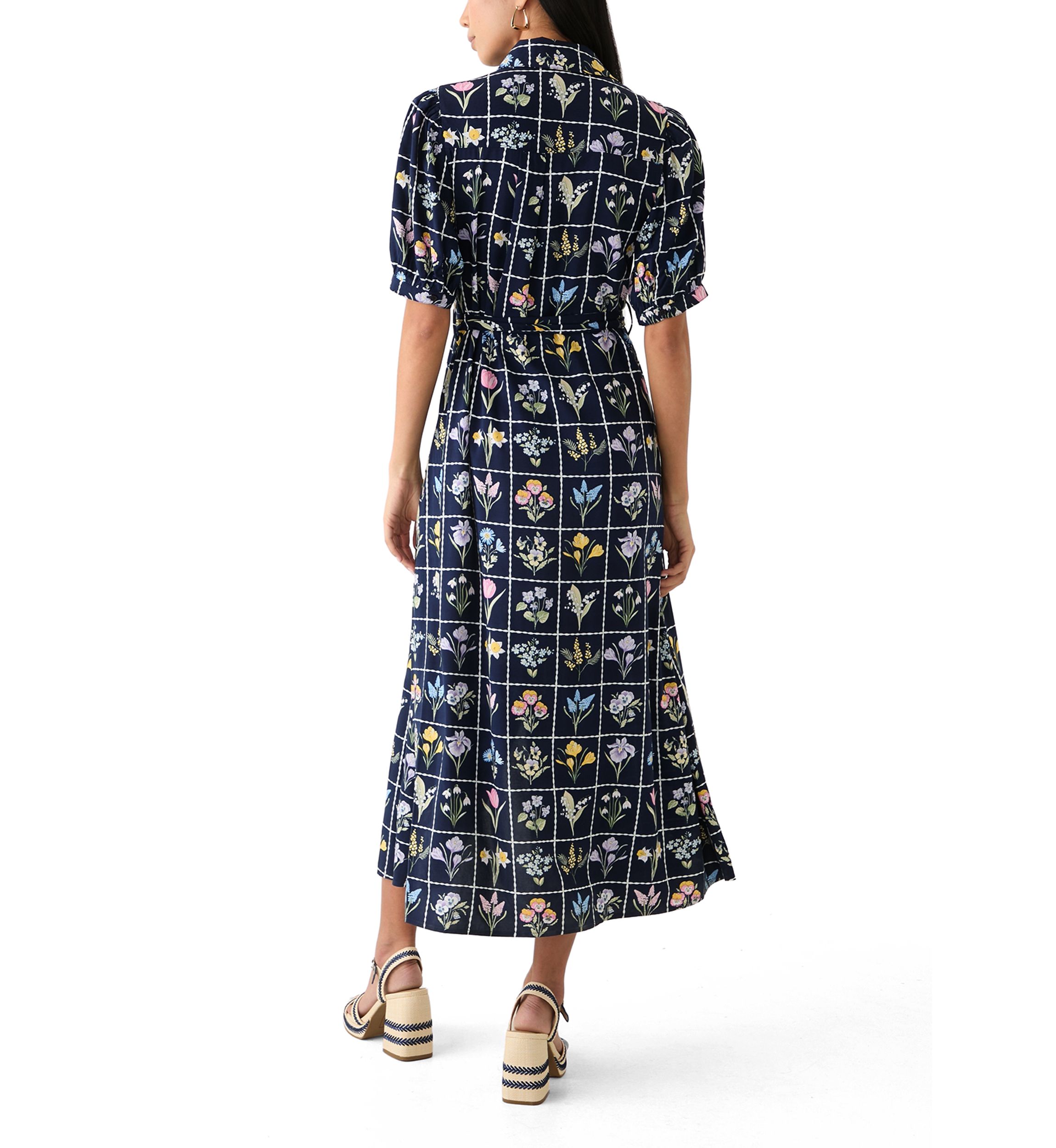 Petite Belted Printed Shirtdress